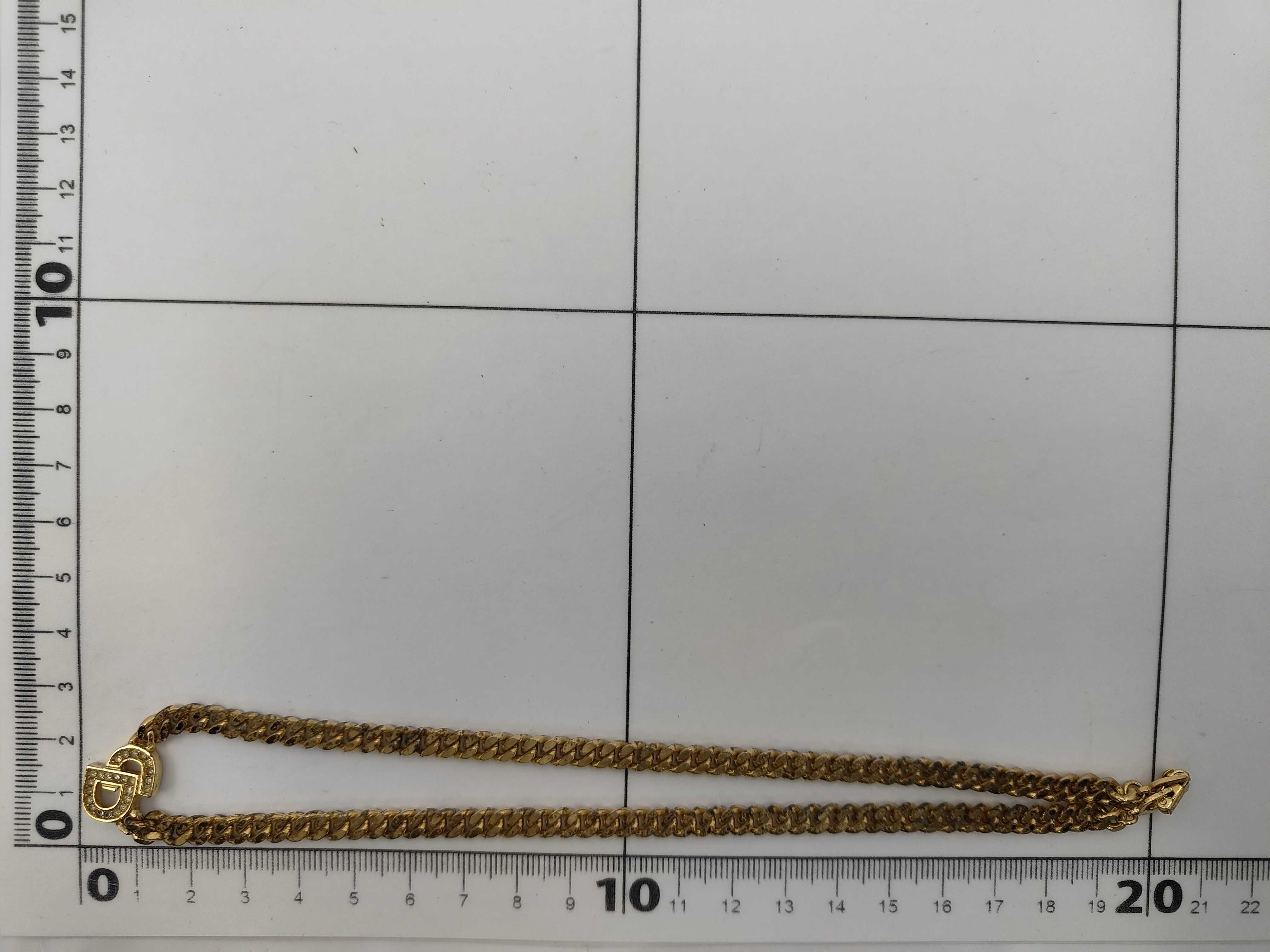 CD Rhinestone Cuban Link GP Necklace — view 6