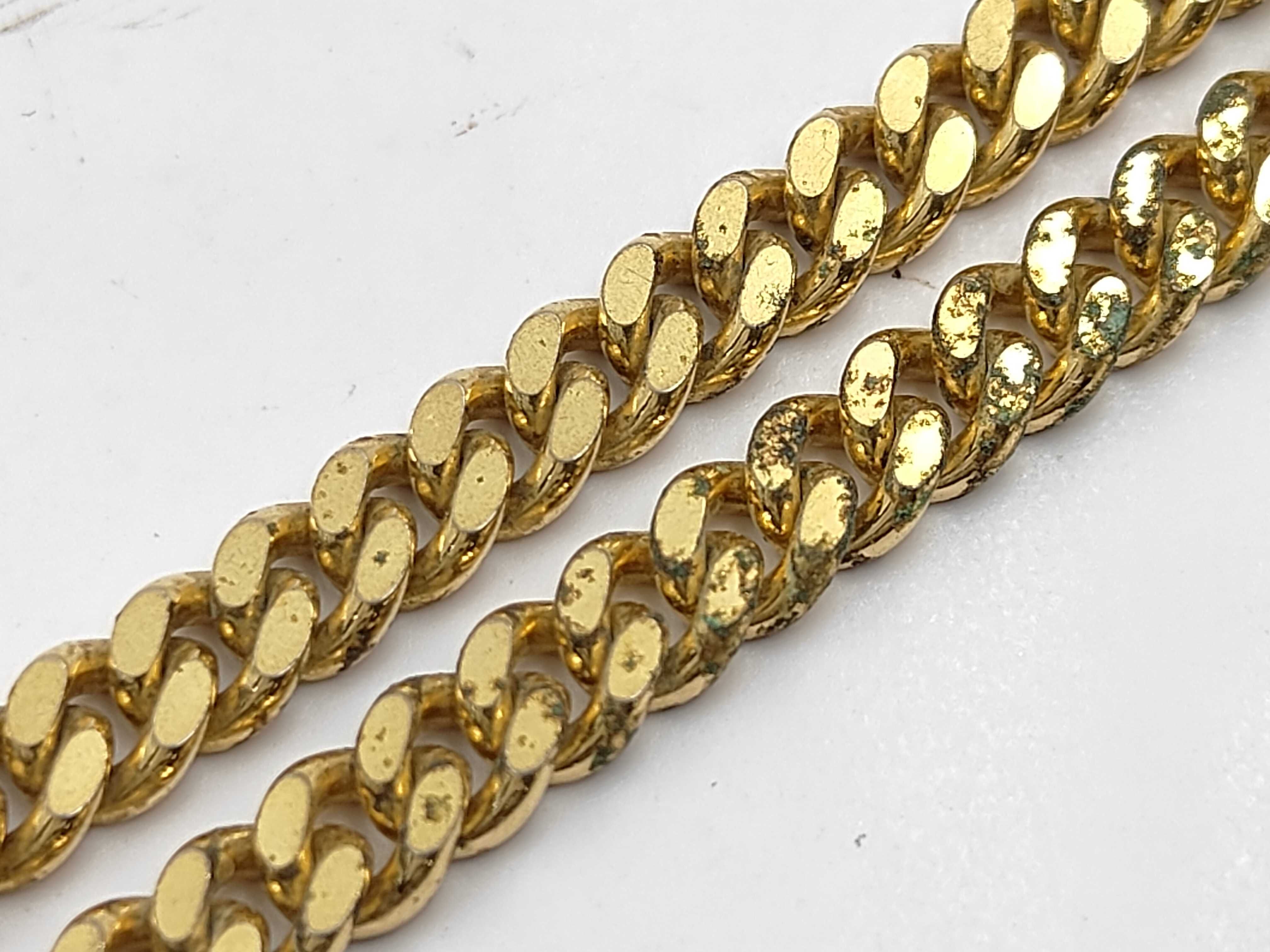 CD Rhinestone Cuban Link GP Necklace — view 7