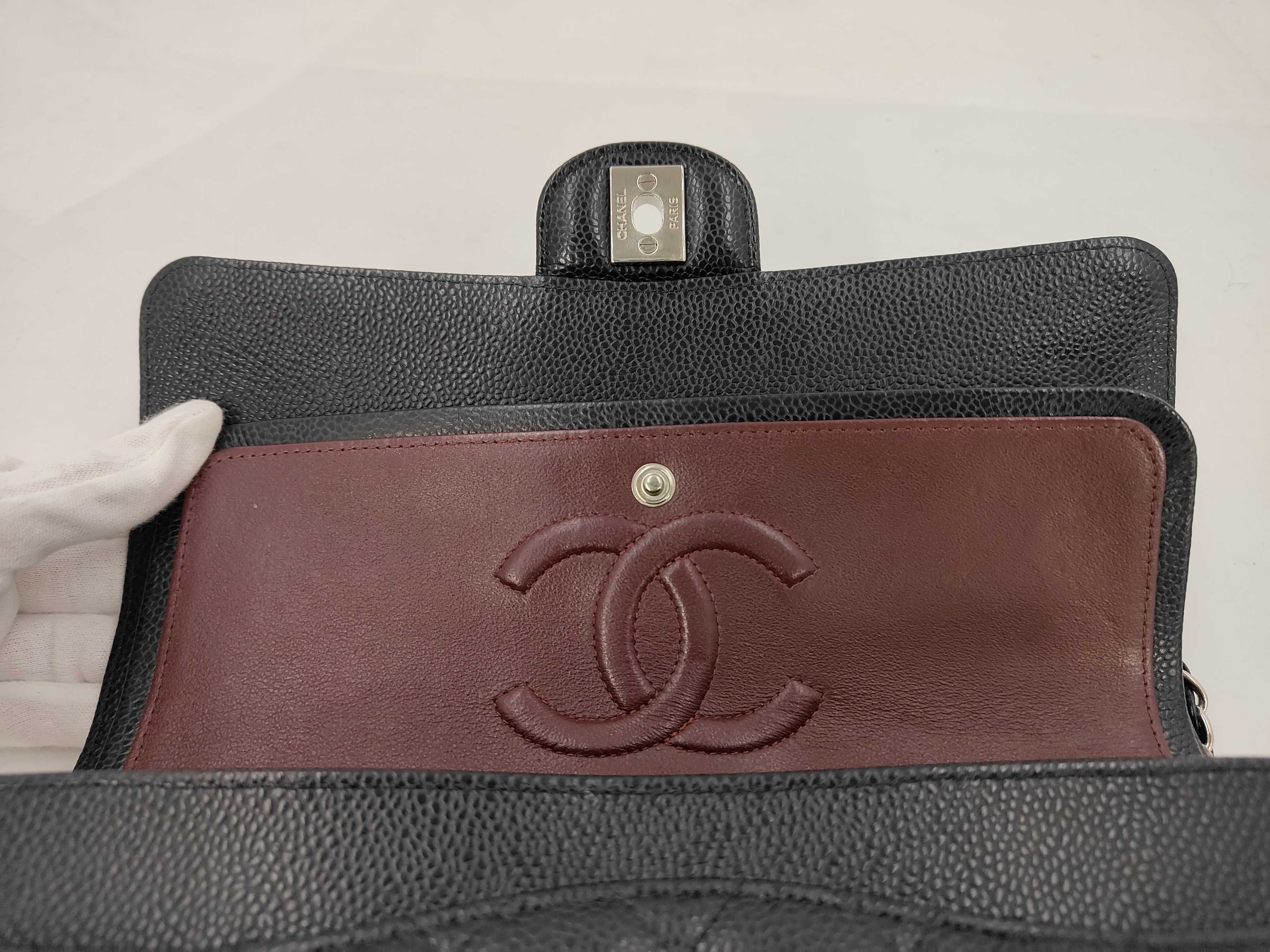 Matelassé 25 Caviar Double Flap Double Chain Shoulder Bag — view 11