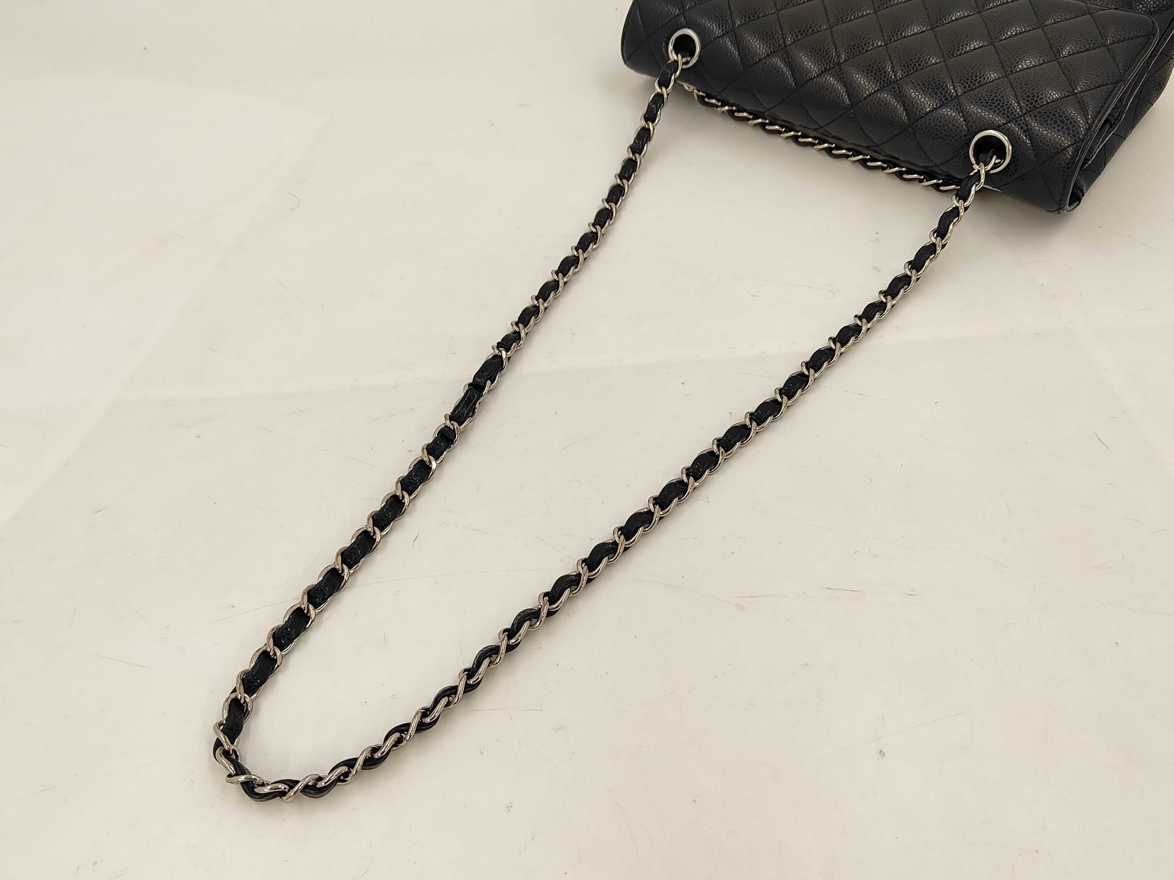 Matelassé 25 Caviar Double Flap Double Chain Shoulder Bag — view 3