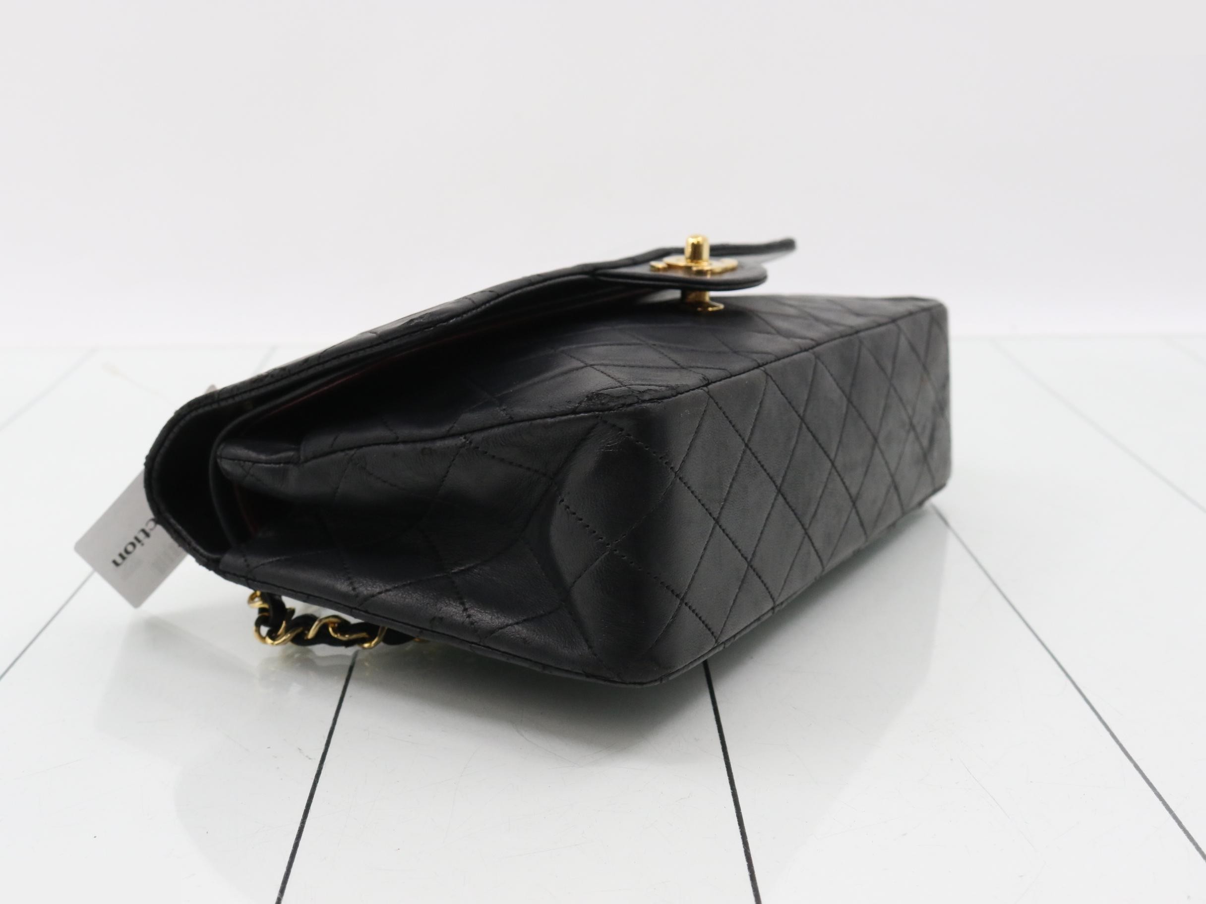 Double flap 25 lambskin chain shoulder bag with sticker card — view 5