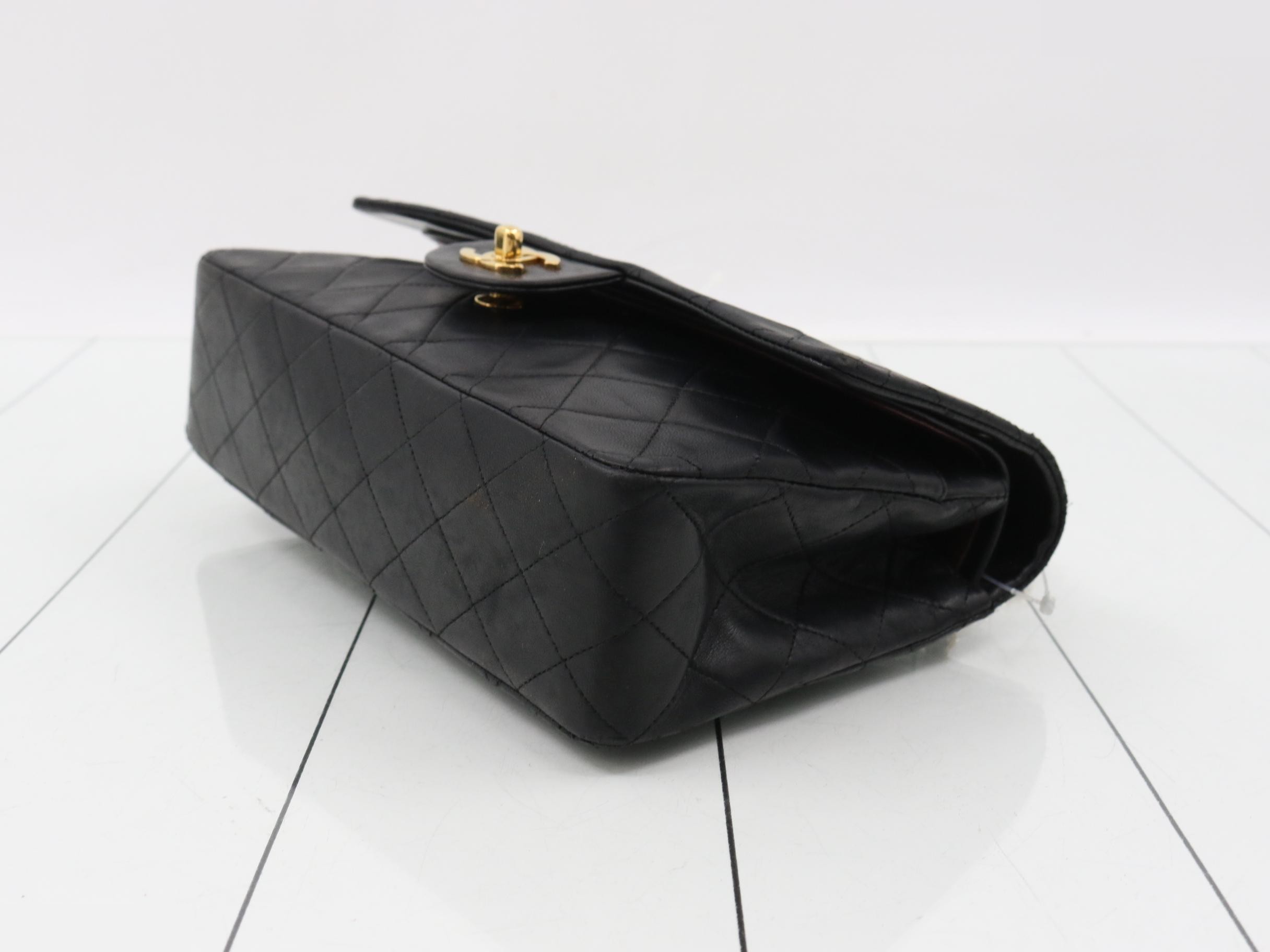 Double flap 25 lambskin chain shoulder bag with sticker card — view 6