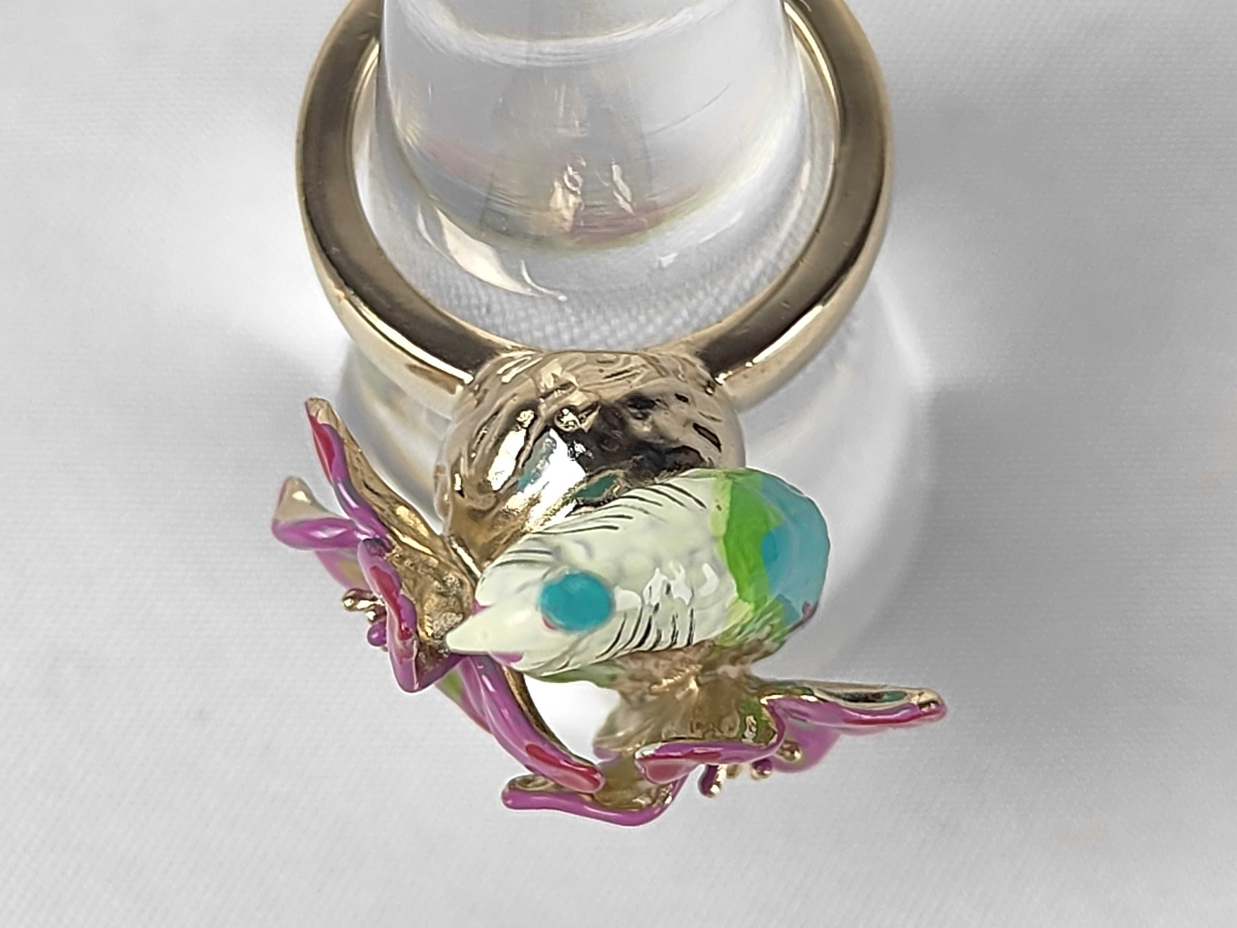 Bird/Flower Motif Ring, Size M — view 3