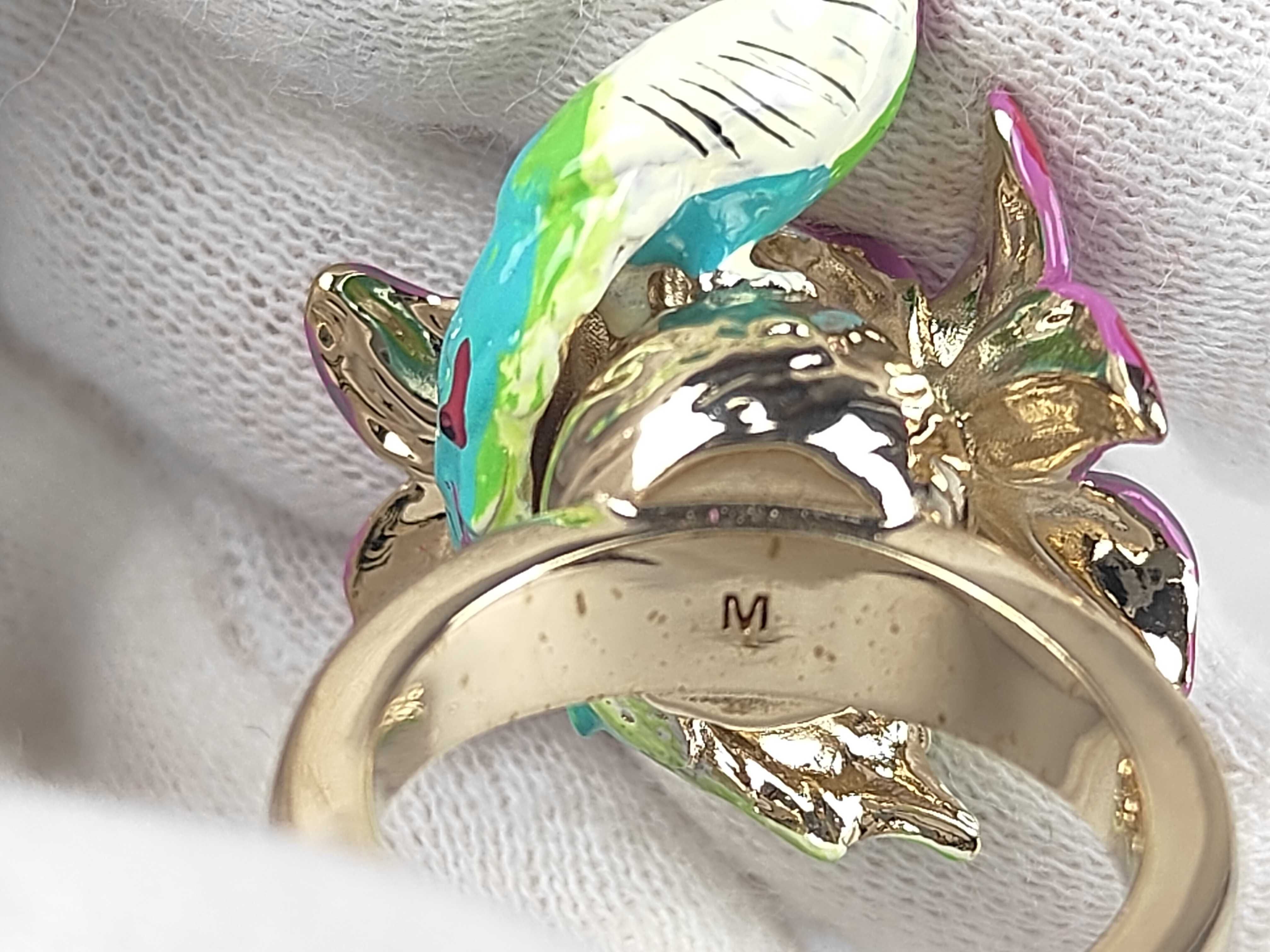 Bird/Flower Motif Ring, Size M — view 6