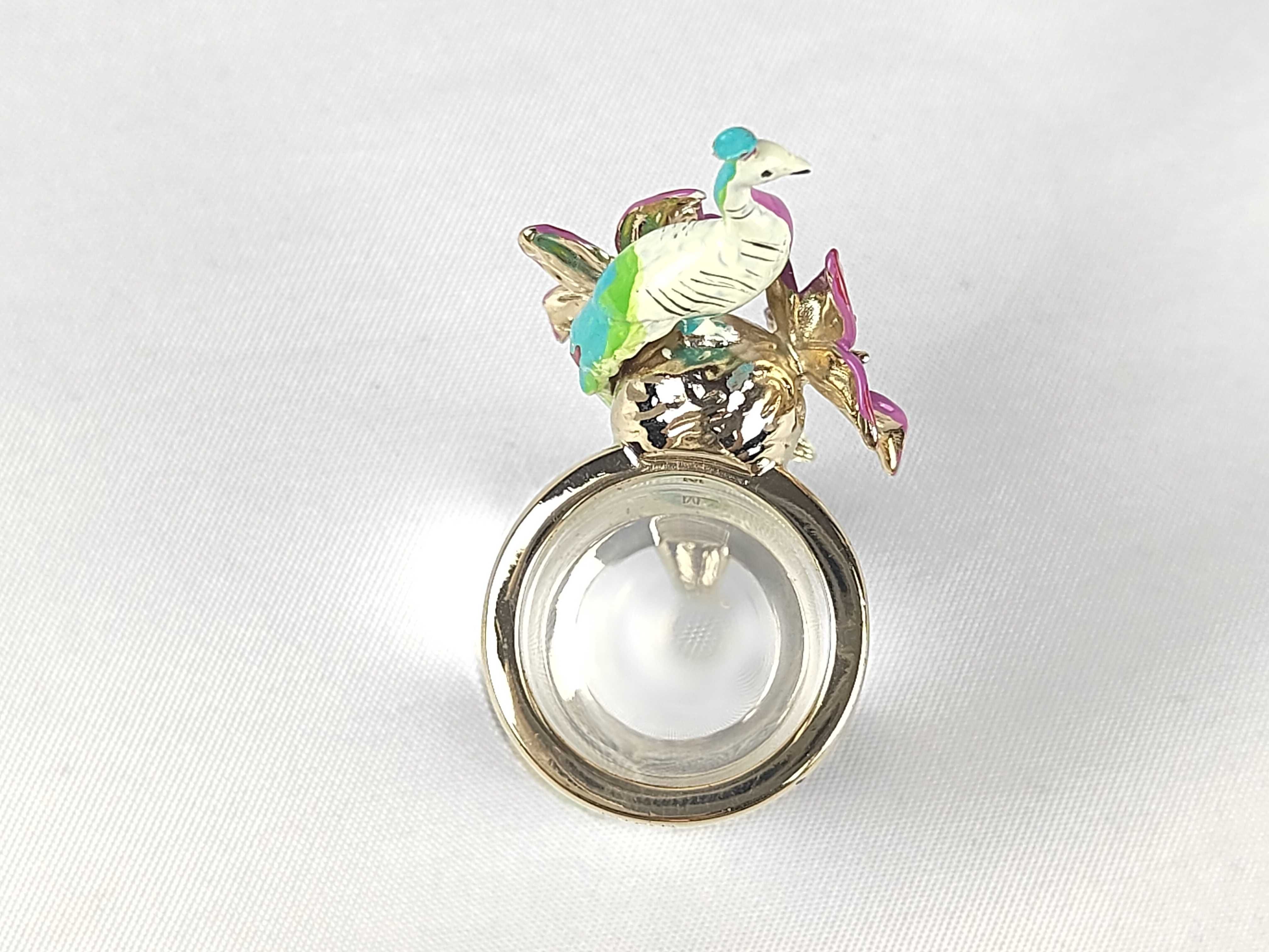 Bird/Flower Motif Ring, Size M — view 7