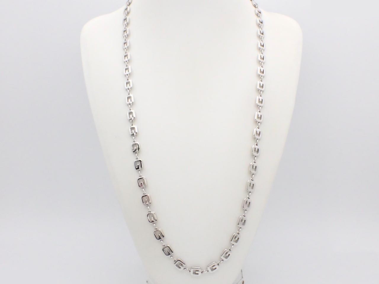 Necklace, silver color, G logo, 60g, chain approximately 80cm — view 3