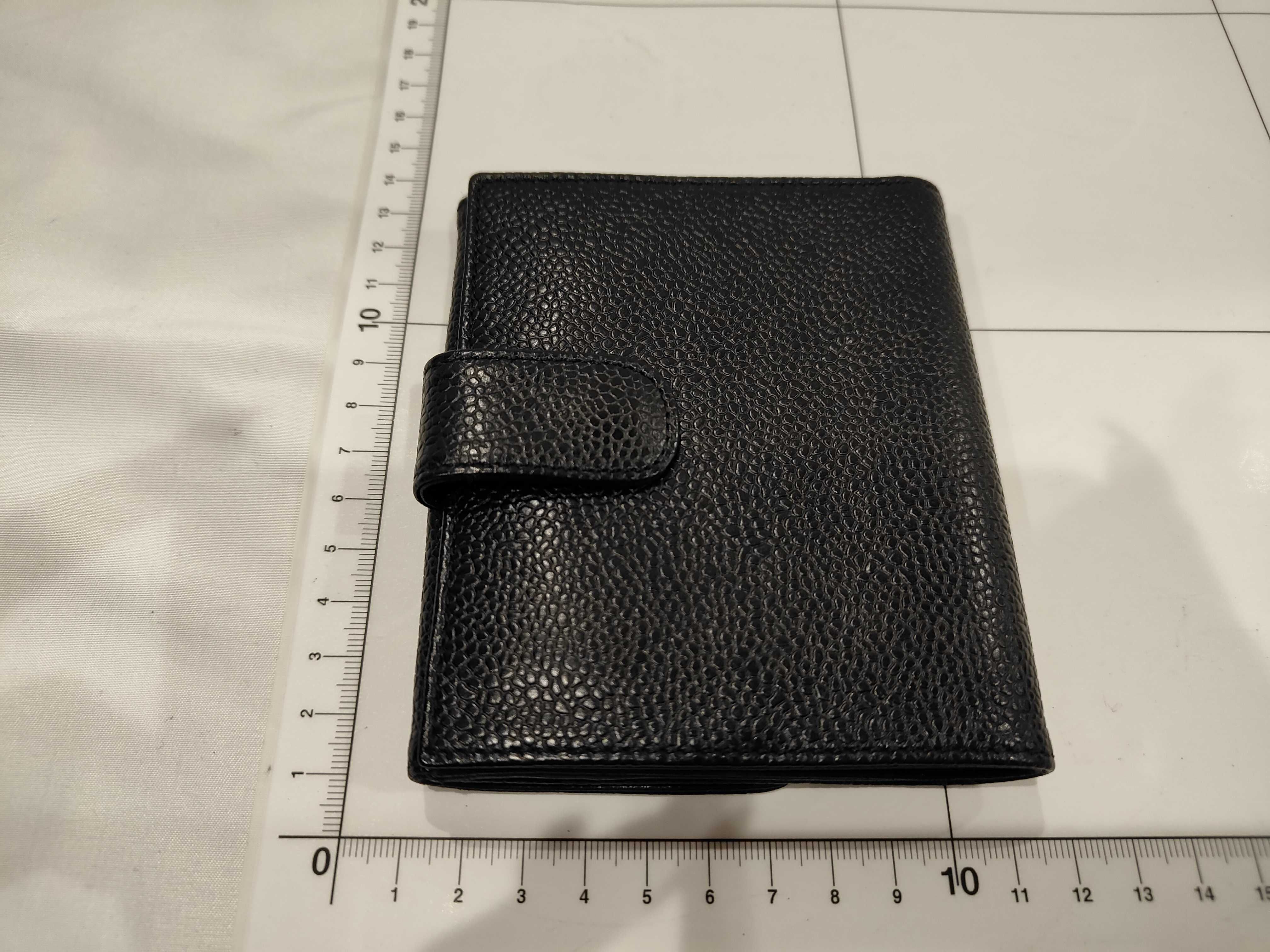 Caviar Skin Coco Double Snap Tri-fold Wallet — view 2