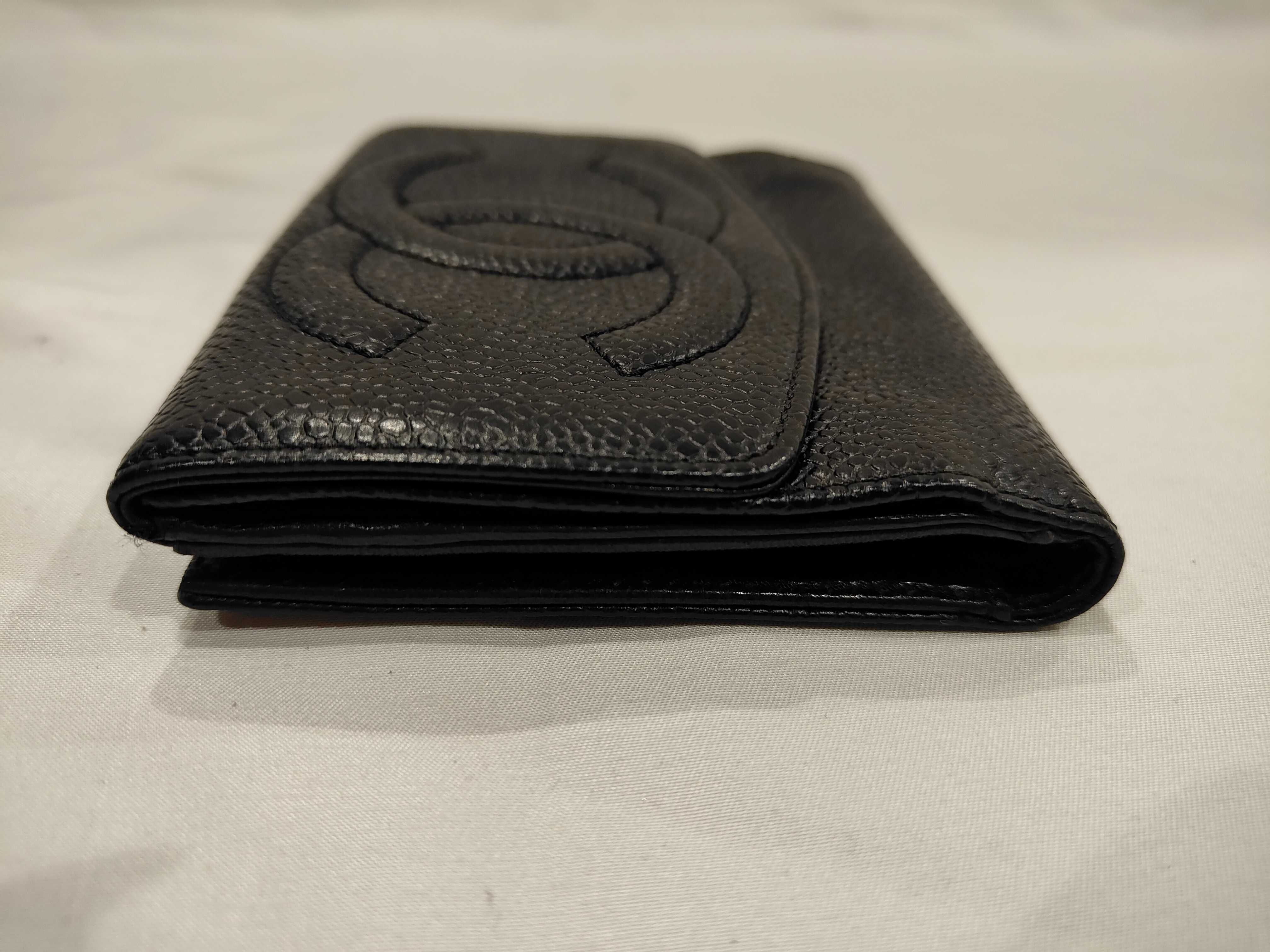 Caviar Skin Coco Double Snap Tri-fold Wallet — view 5