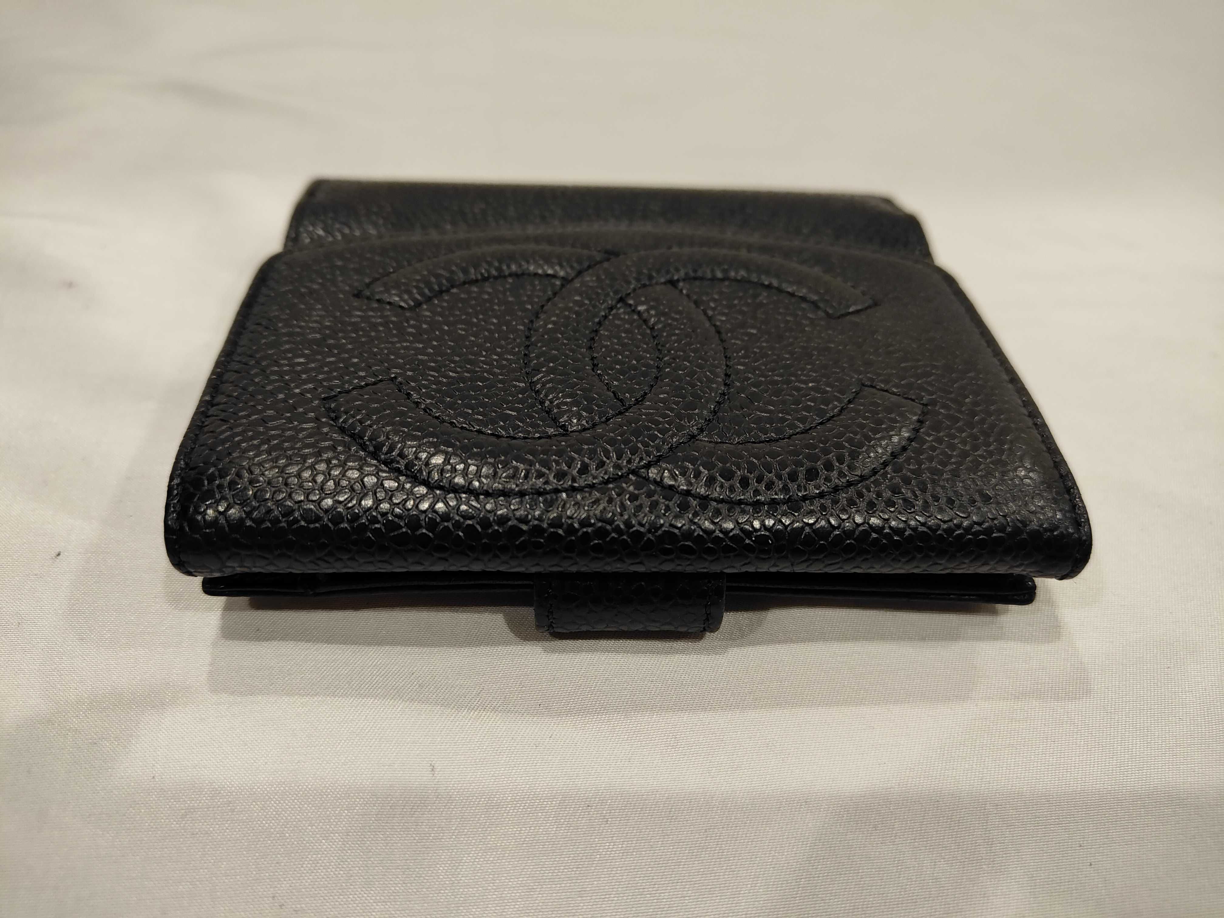 Caviar Skin Coco Double Snap Tri-fold Wallet — view 6