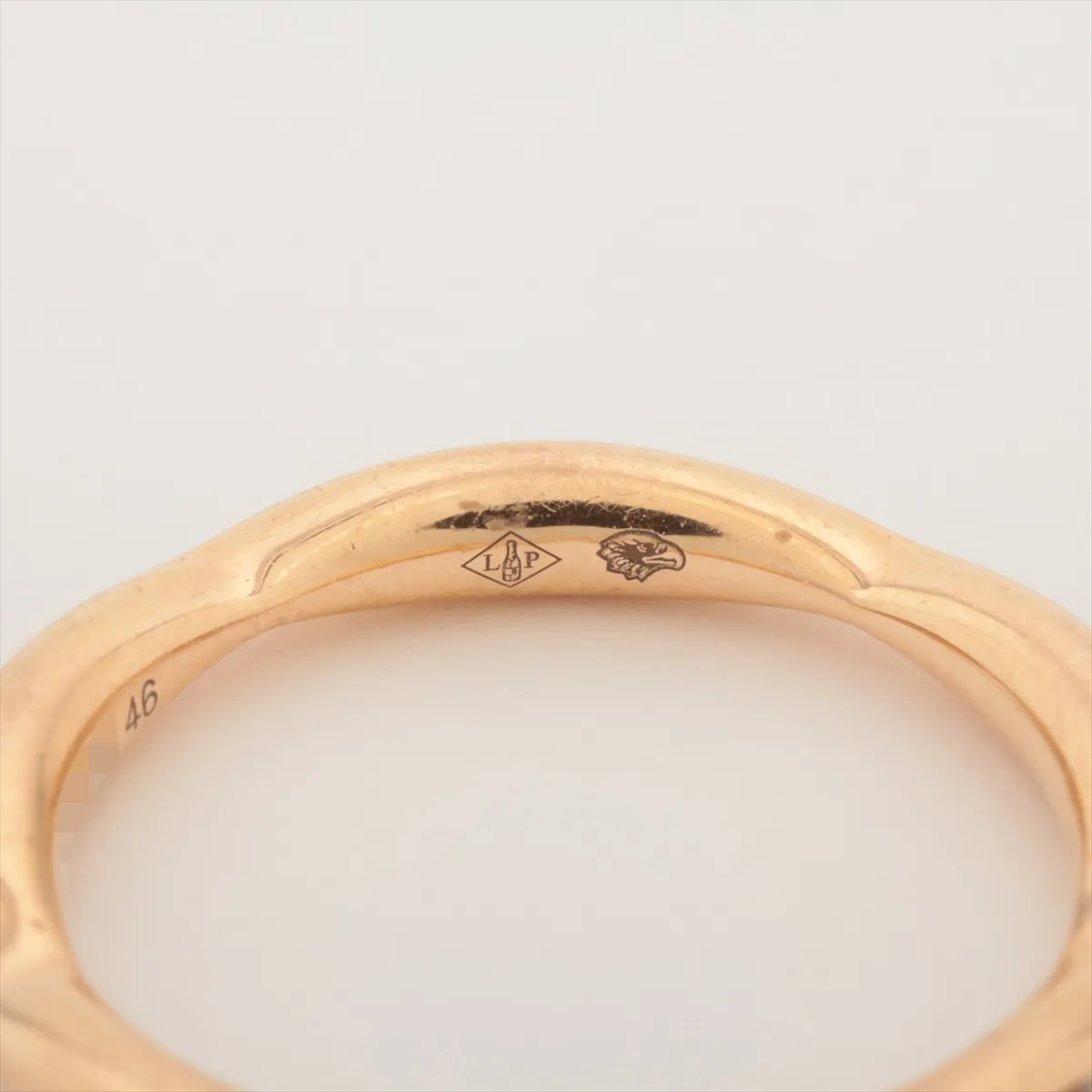 Camellia Half Eternity Diamond Ring, 750 (Yellow Gold), 2.3g, Size 46, Z47391 — view 4