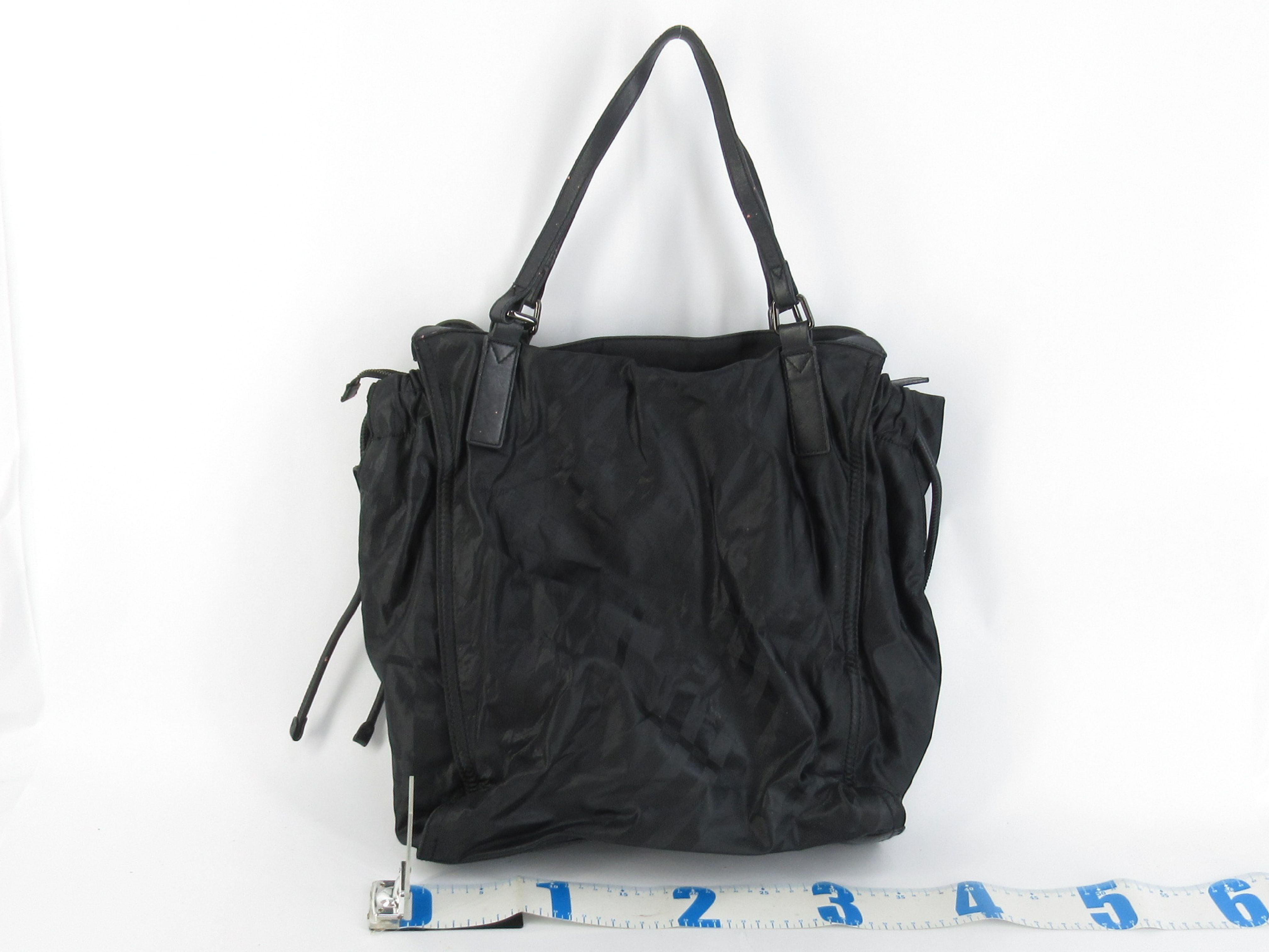 Nylon Tote Bag, Black Tote Bag — view 2