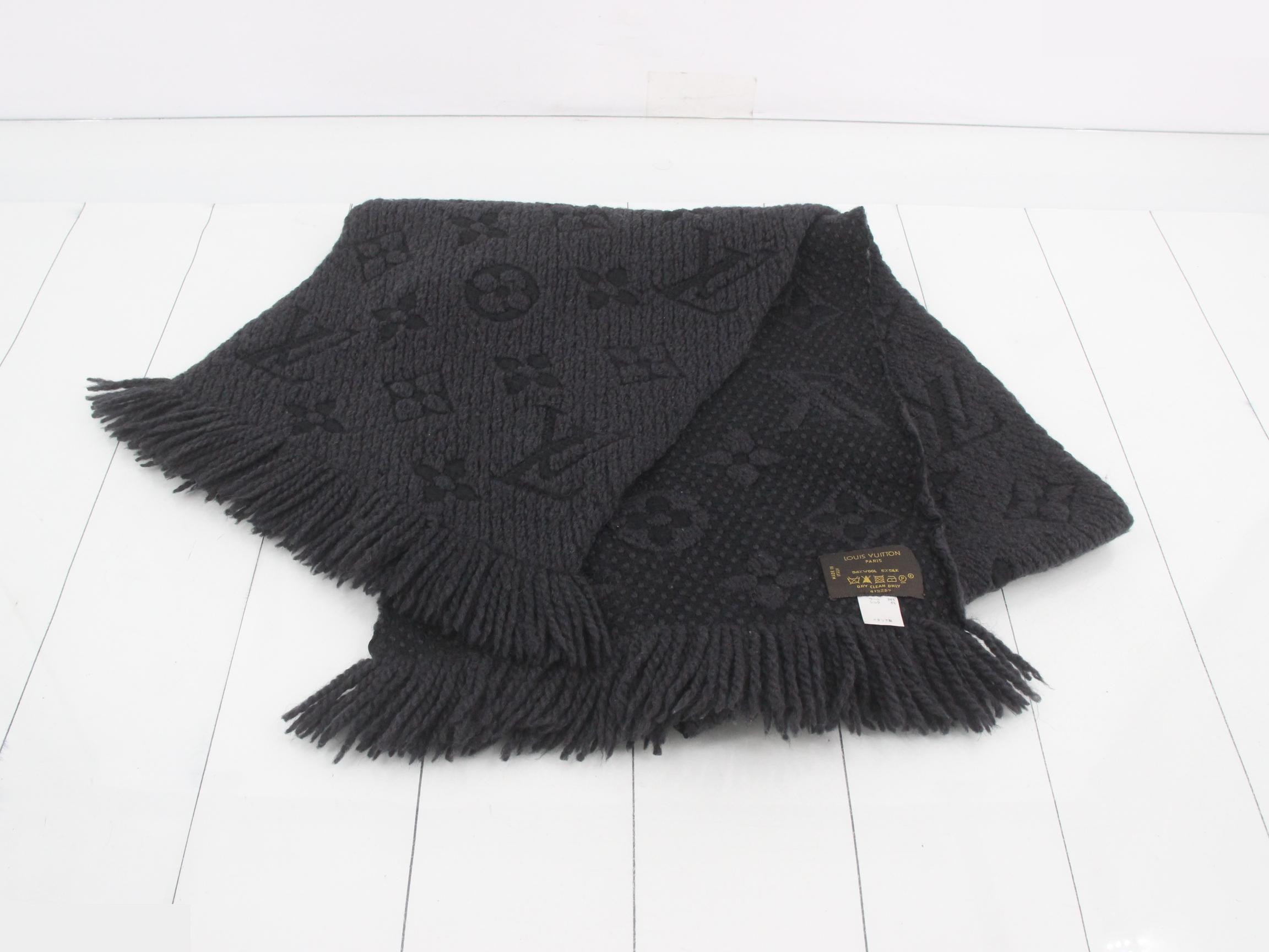 Logo Mania Long Scarf, with domestic tag, Black — view 2