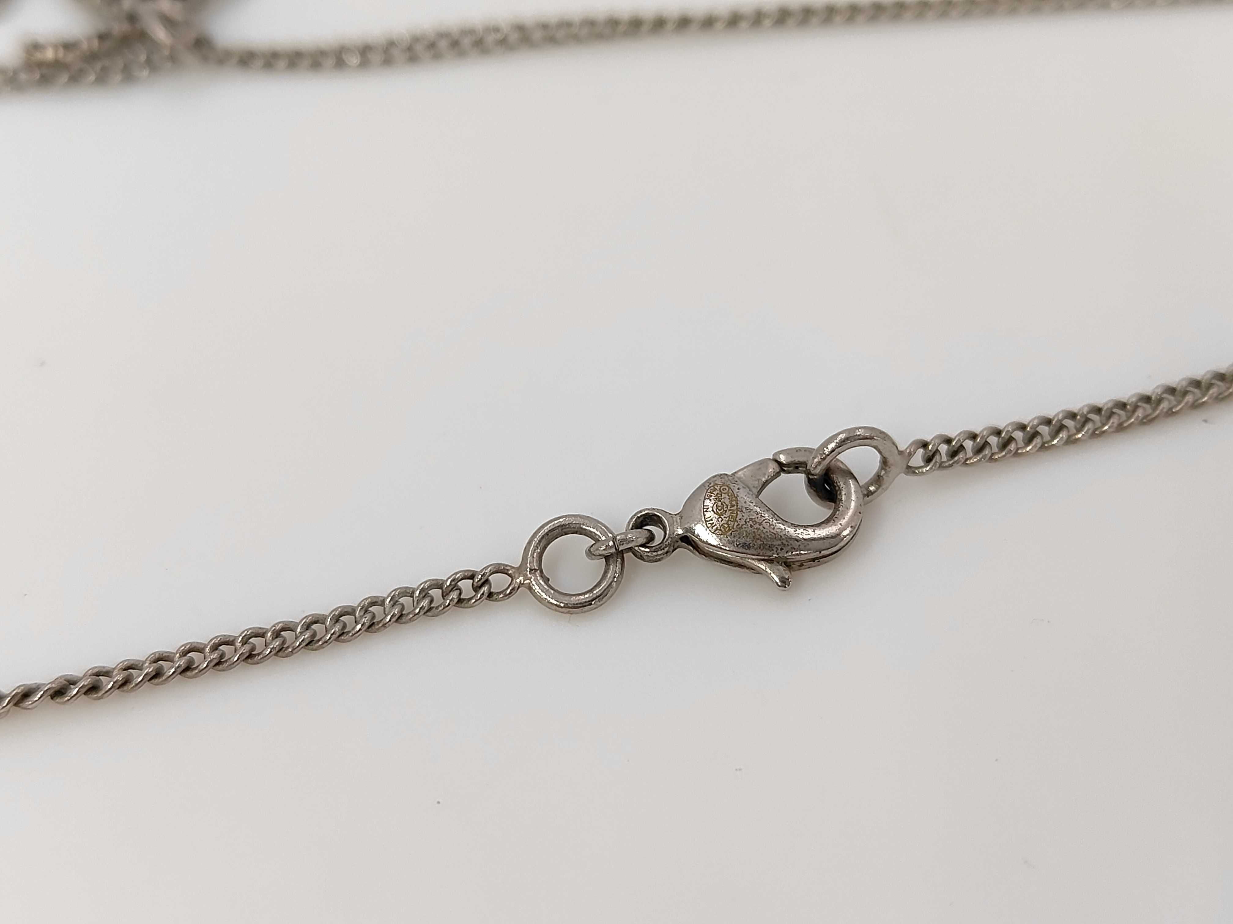 Coco Mark Rhinestone Necklace 08C GP Silver Necklace — view 4