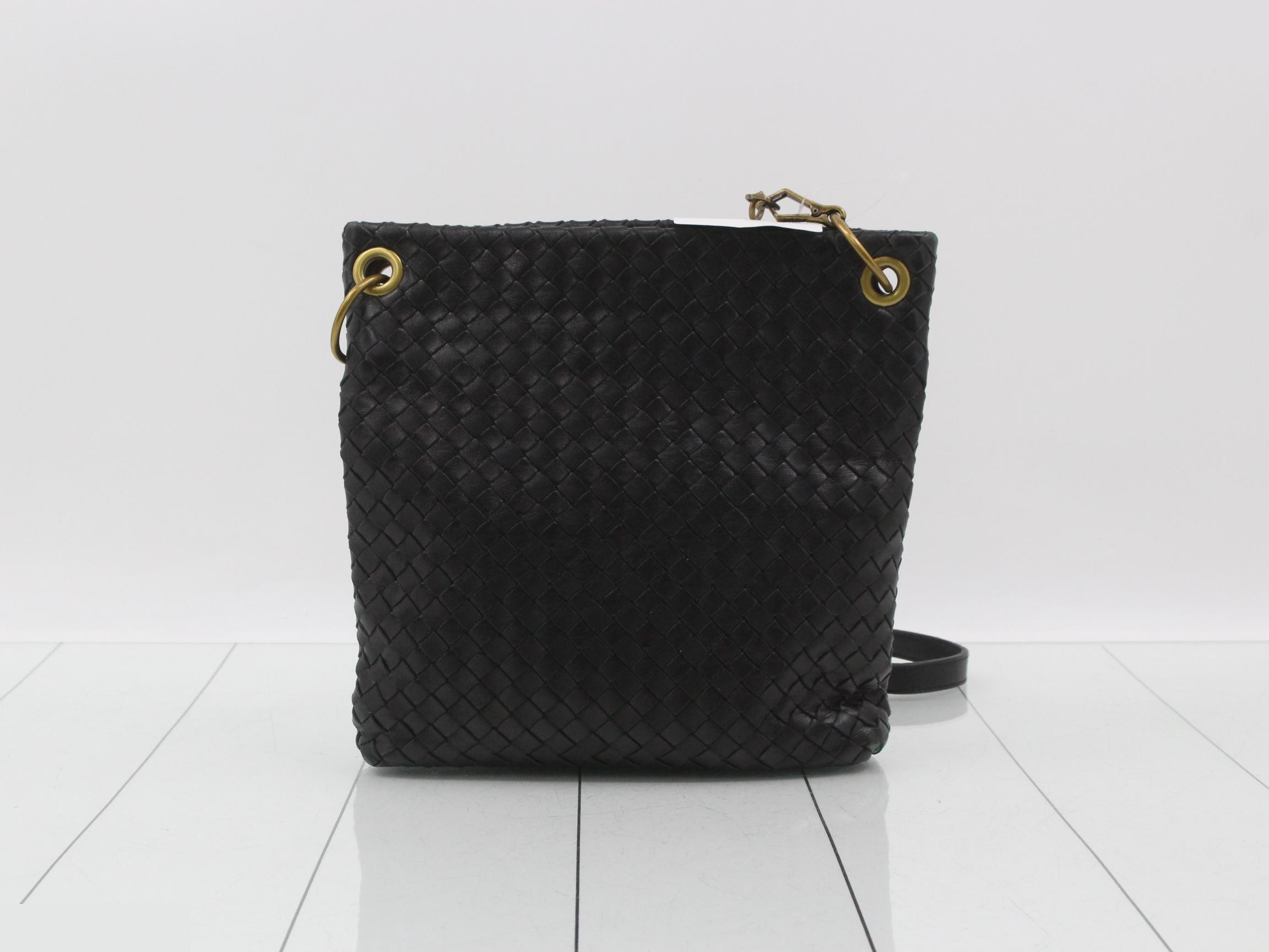 Shoulder bag, black leather — view 2