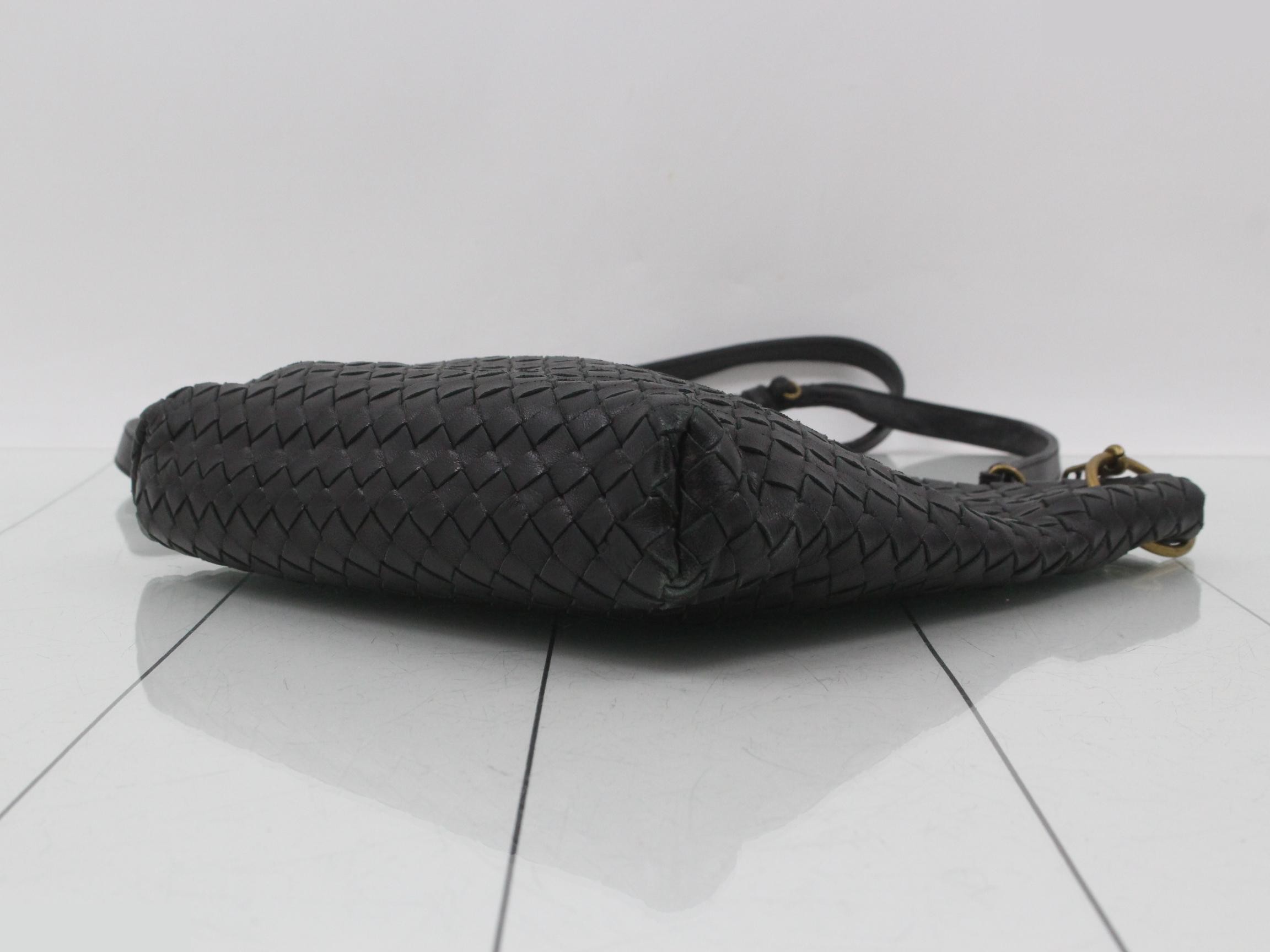 Shoulder bag, black leather — view 6