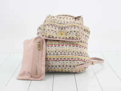 Matelassé Tweed Backpack