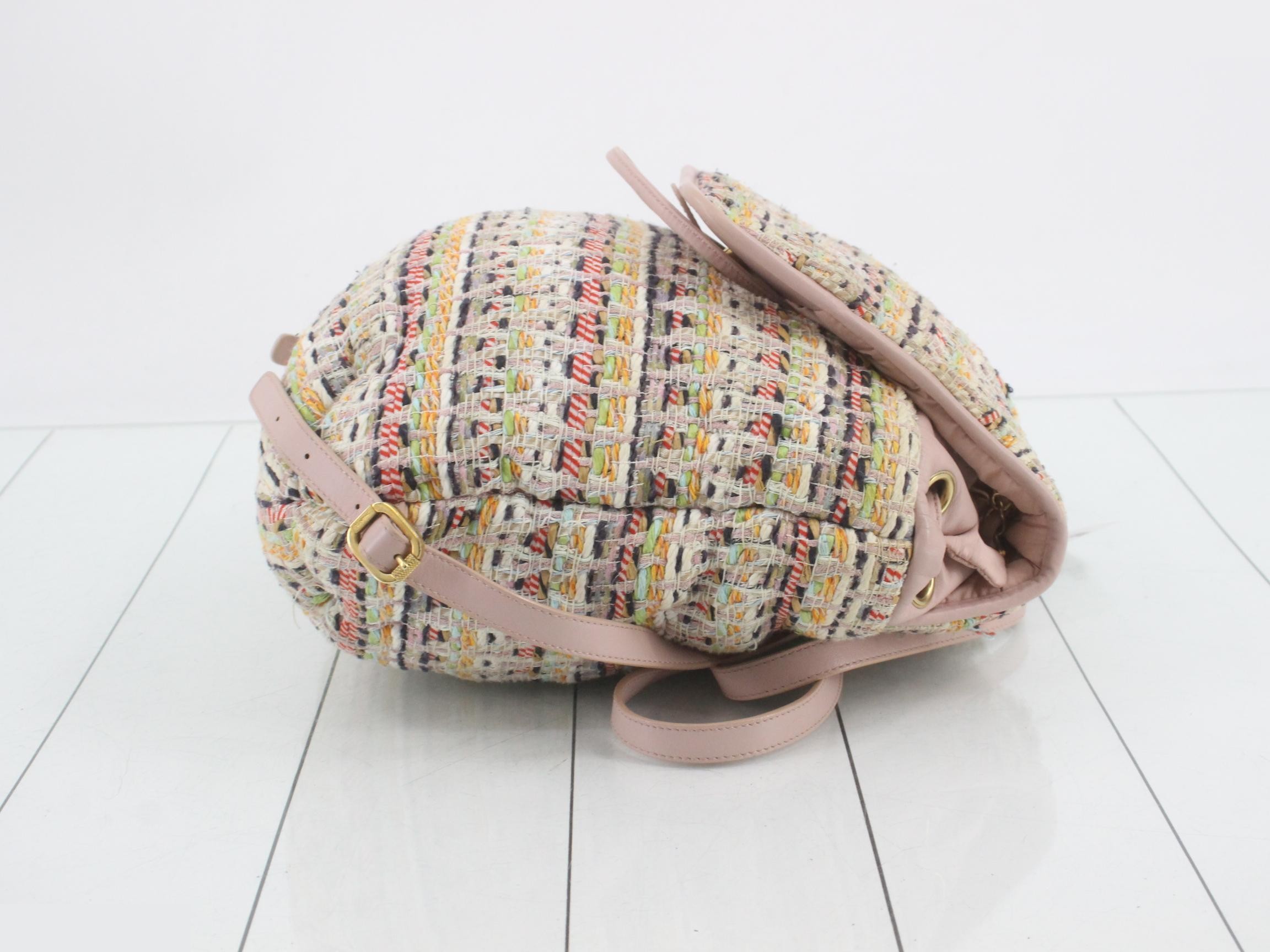 Matelassé Tweed Backpack — view 3