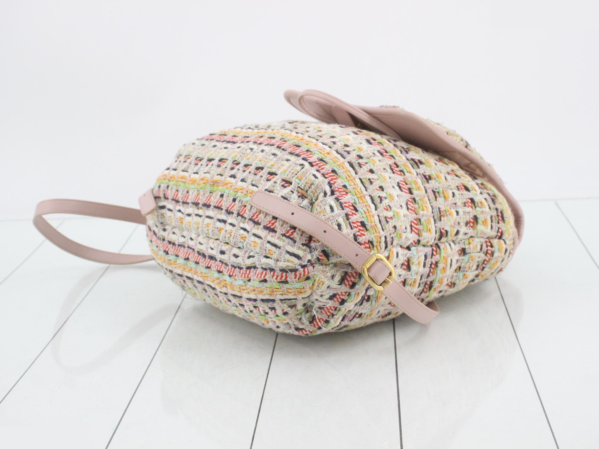 Matelassé Tweed Backpack — view 6