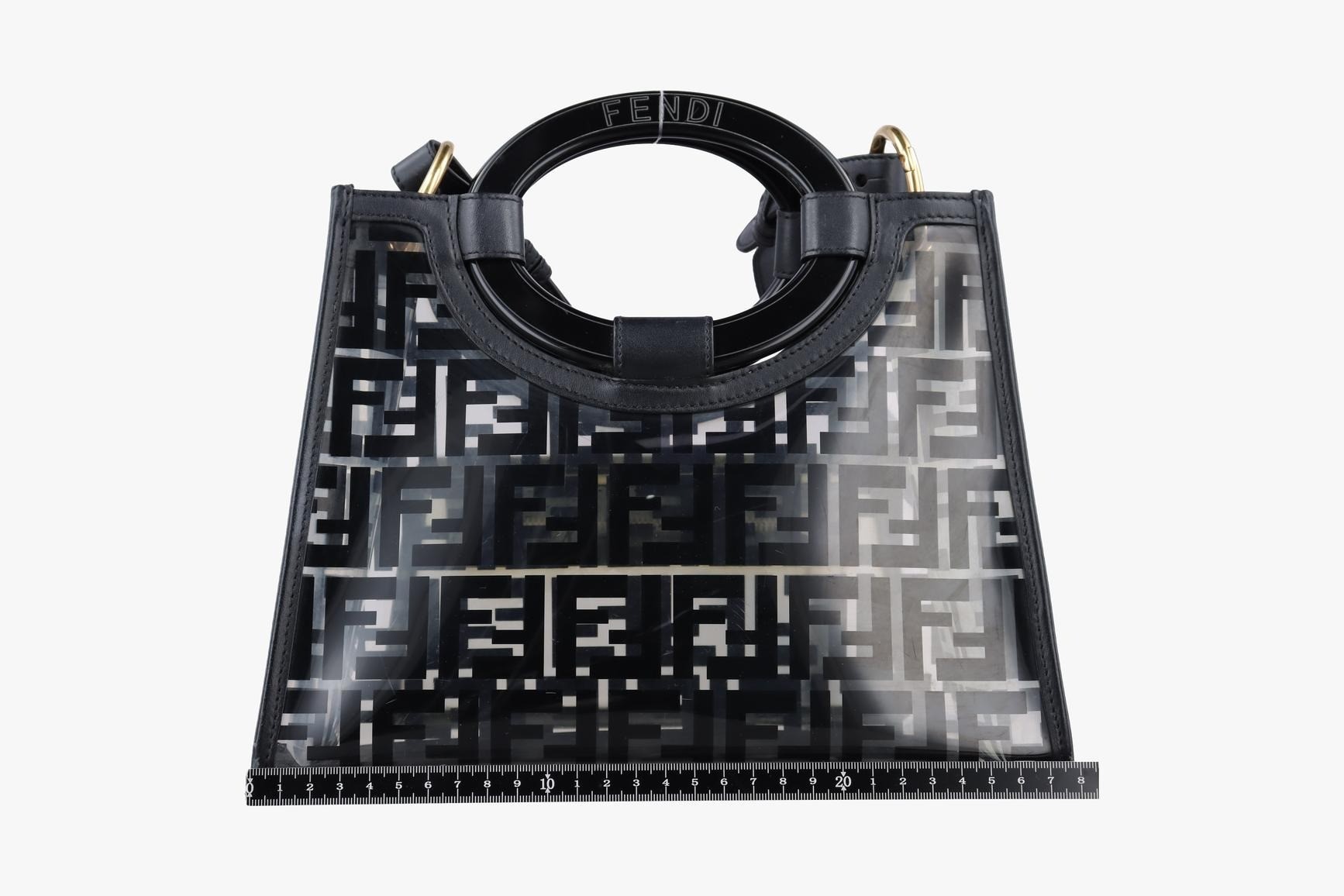 Runaway Shopper Bag, PVC Coated Canvas, Black — view 2