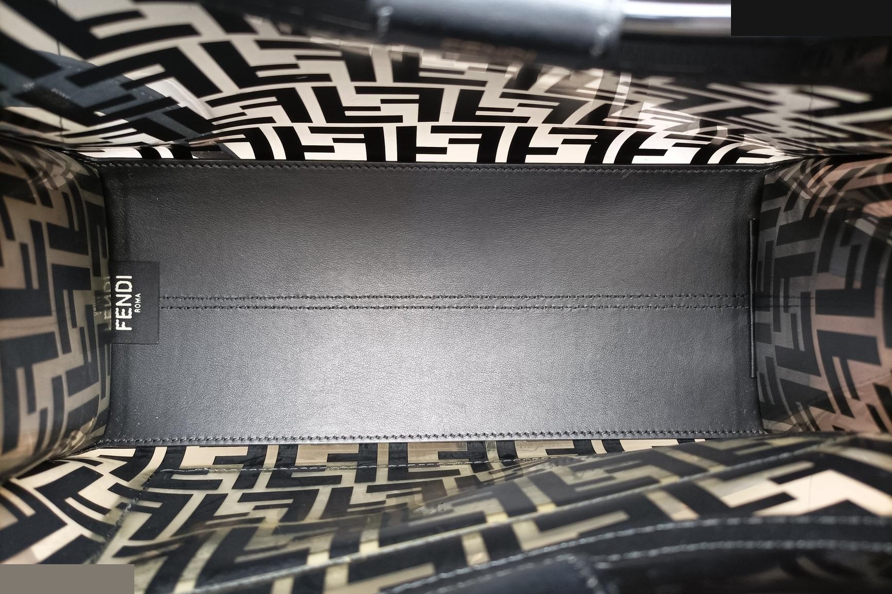 Runaway Shopper Bag, PVC Coated Canvas, Black — view 6