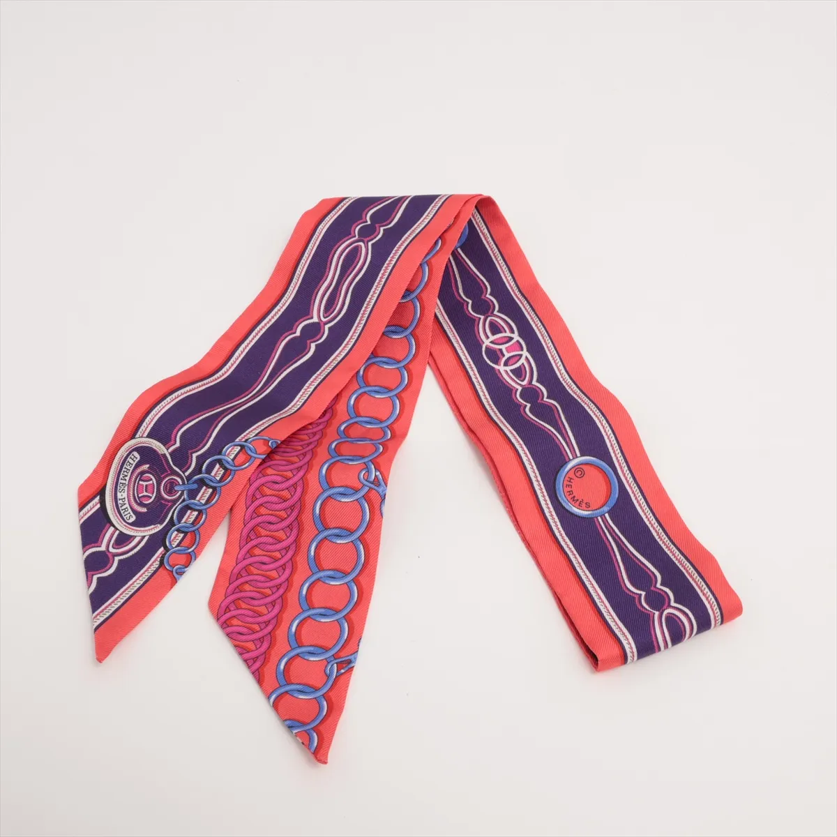 Twilly Maillons Maillon Twilly Ring Silk Blue x Red Thread Fuzzing