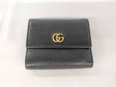Black Calfskin GG Marmont Wallet 546584