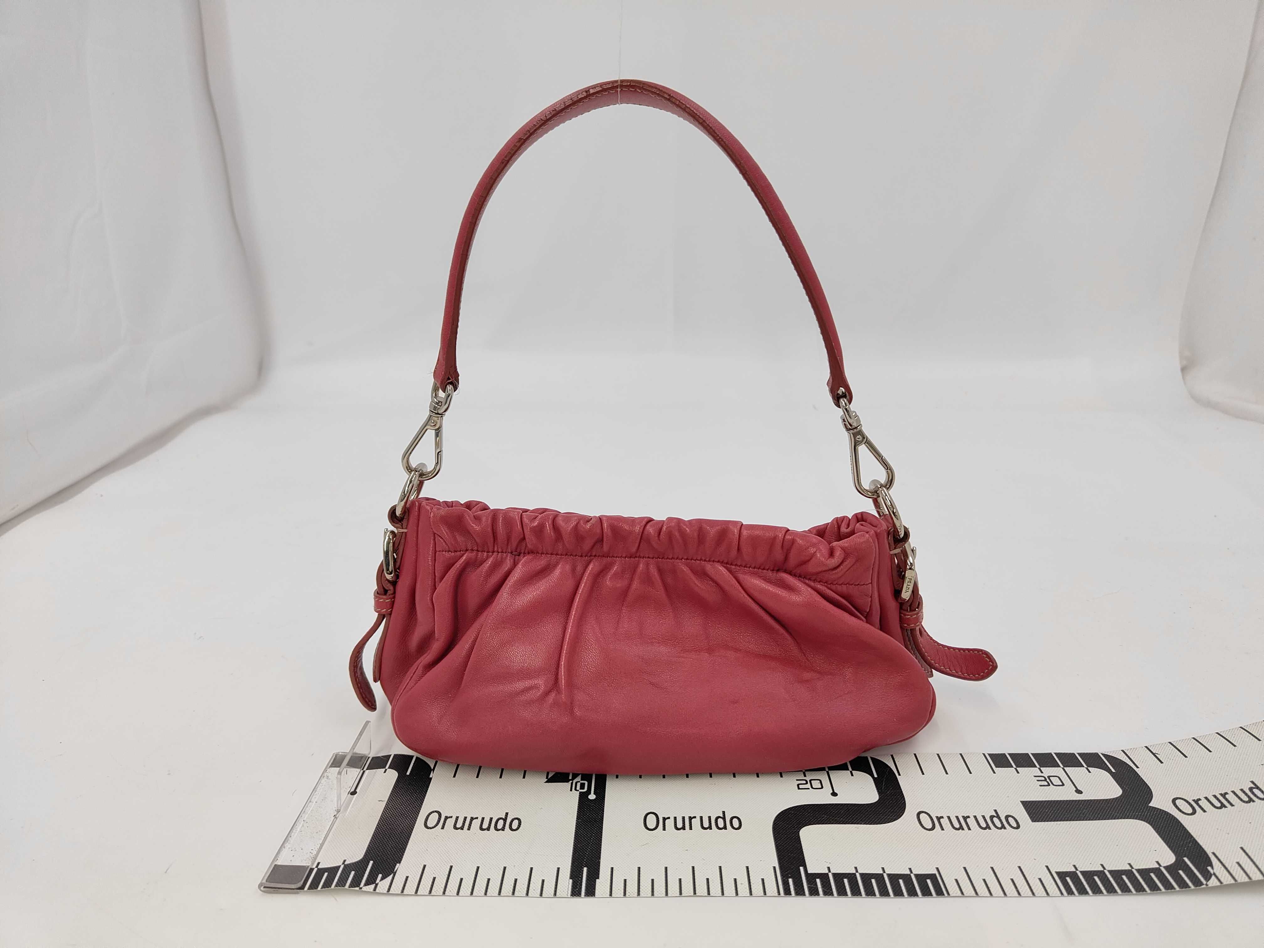 Ribbon Design Calf Leather Mini Bag Shoulder Bag Handbag — view 2