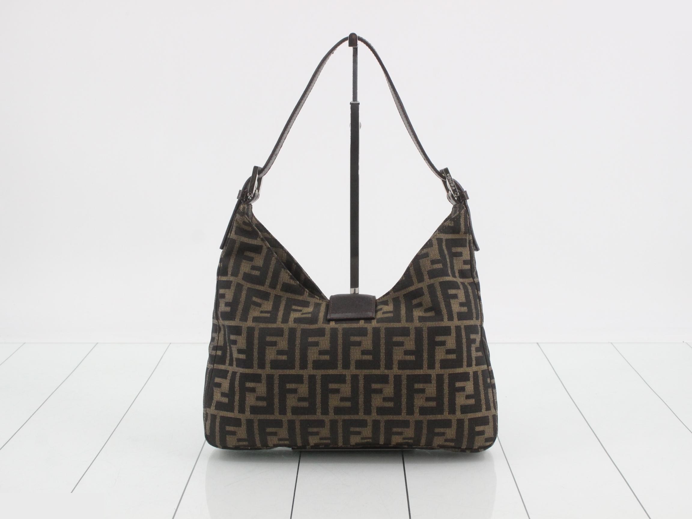 ZUCCA Bucket Hobo, Brown, with storage bag, 29 x 18 x 4 cm — view 2
