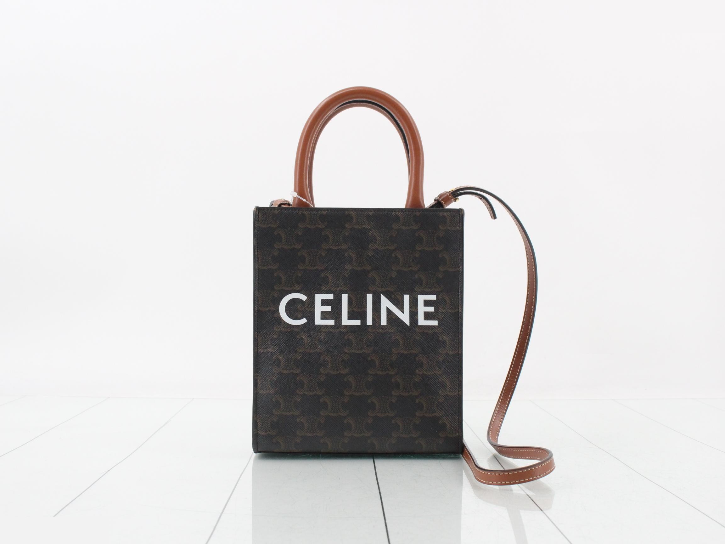Triomphe Mini Vertical Cabas 2-Way Shoulder/Handbag