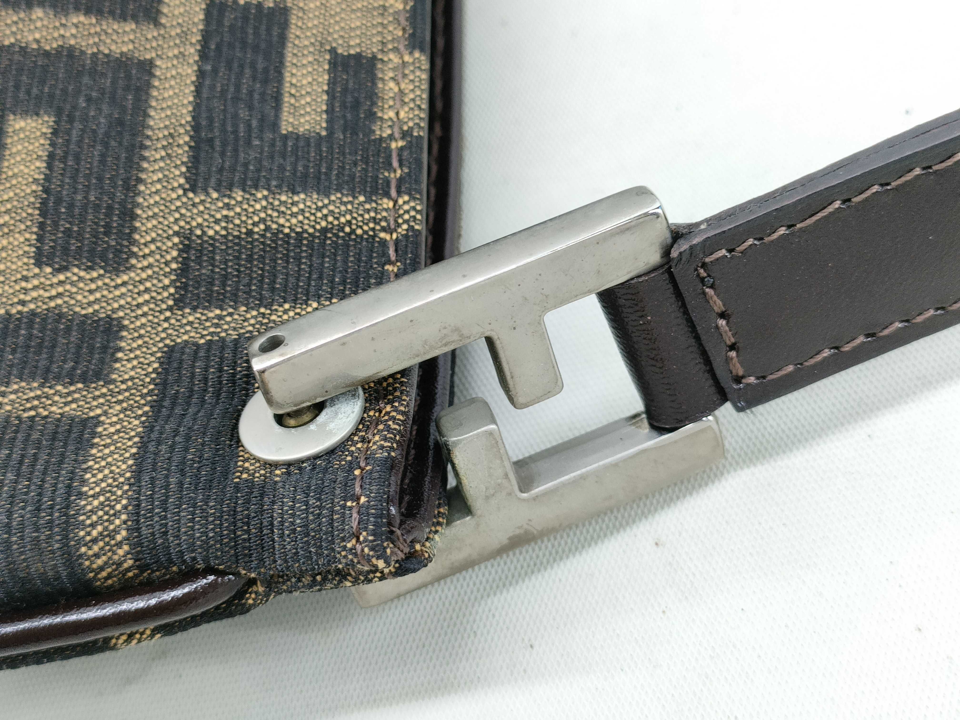 Zucca pattern Fendi shoulder bag, scuffed shoulder bag — view 6