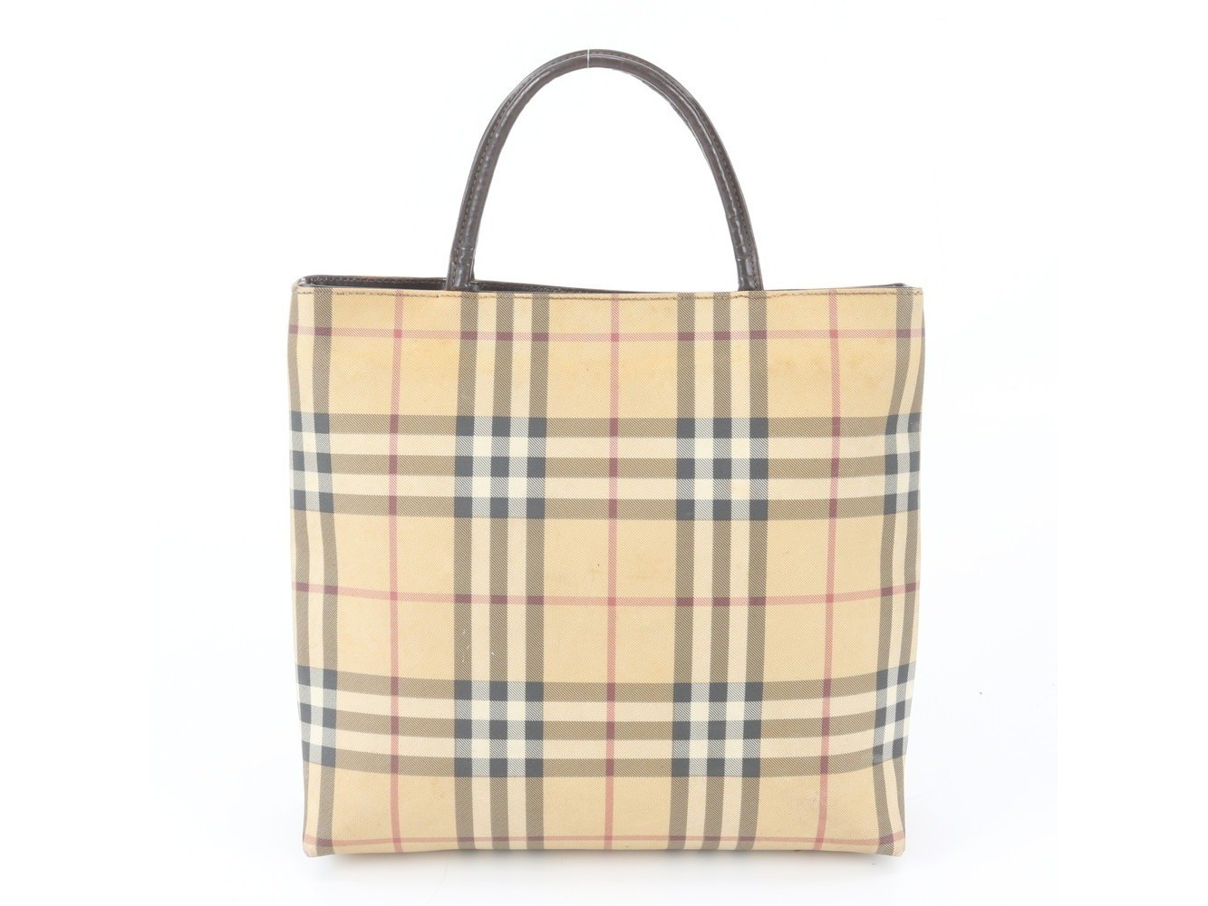 Nova Check Leather Tote Bag — view 3