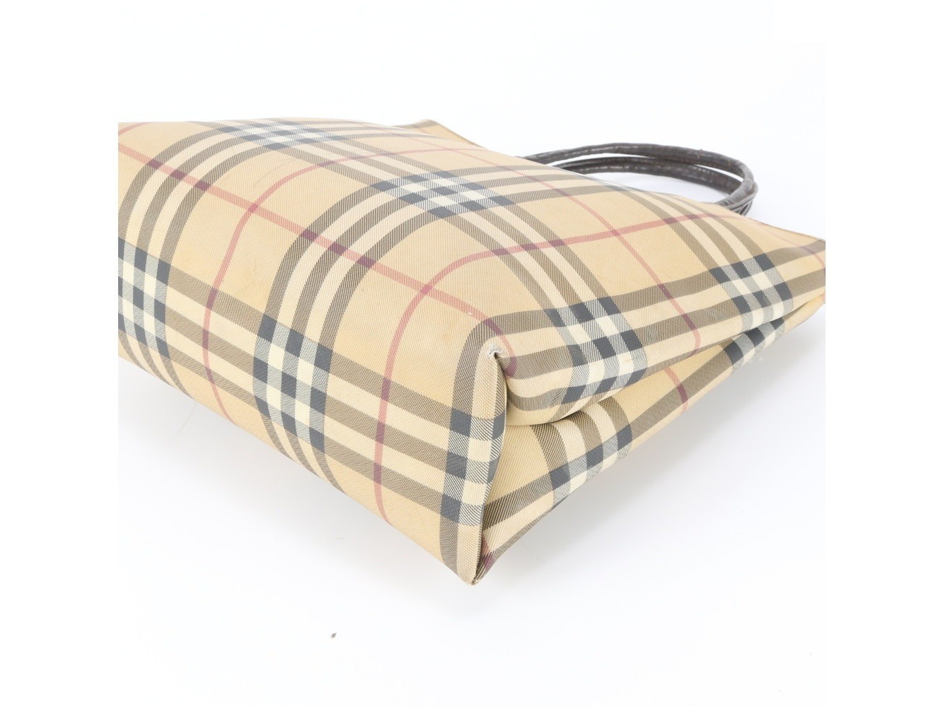Nova Check Leather Tote Bag — view 4