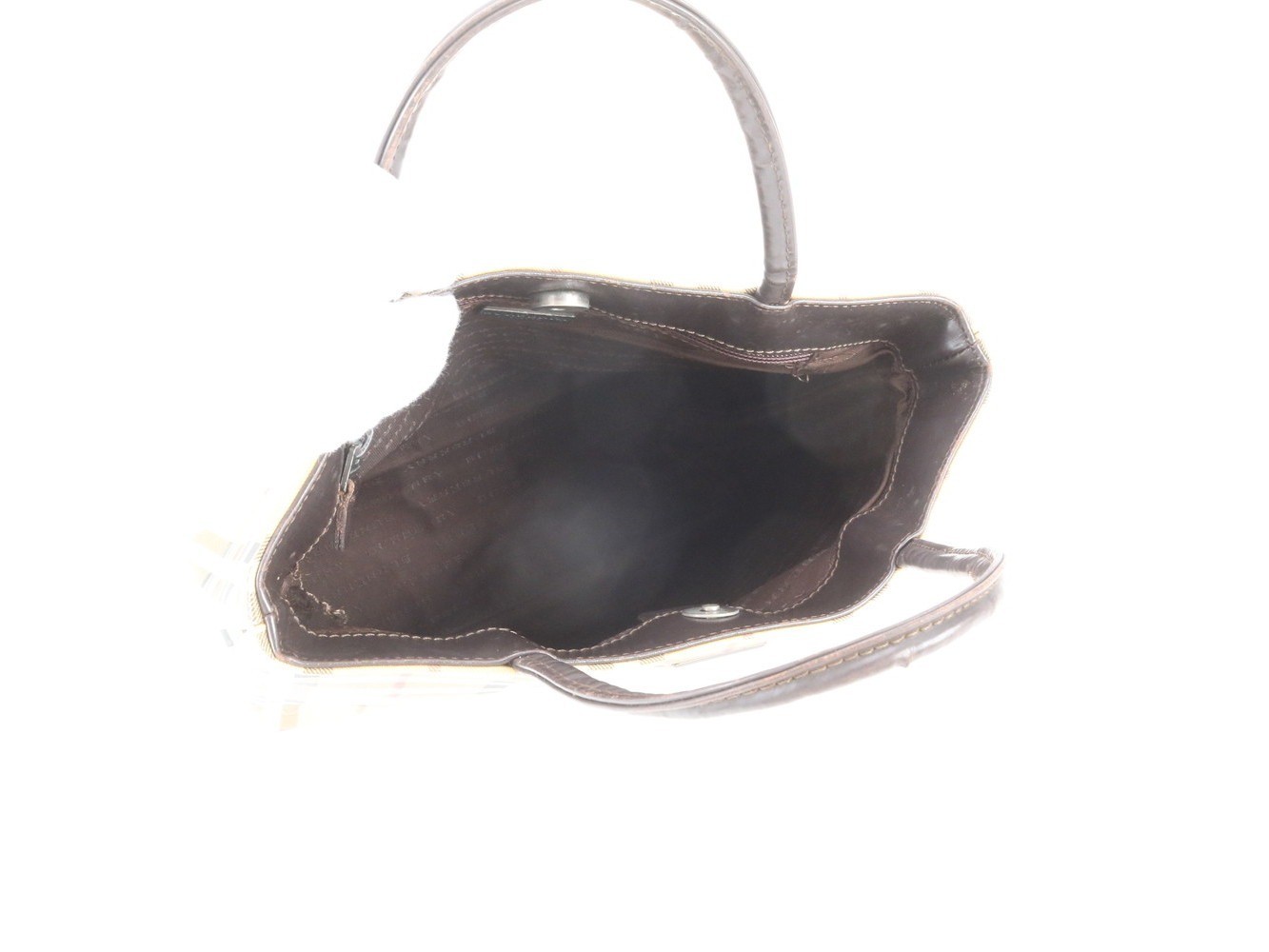 Nova Check Leather Tote Bag — view 7