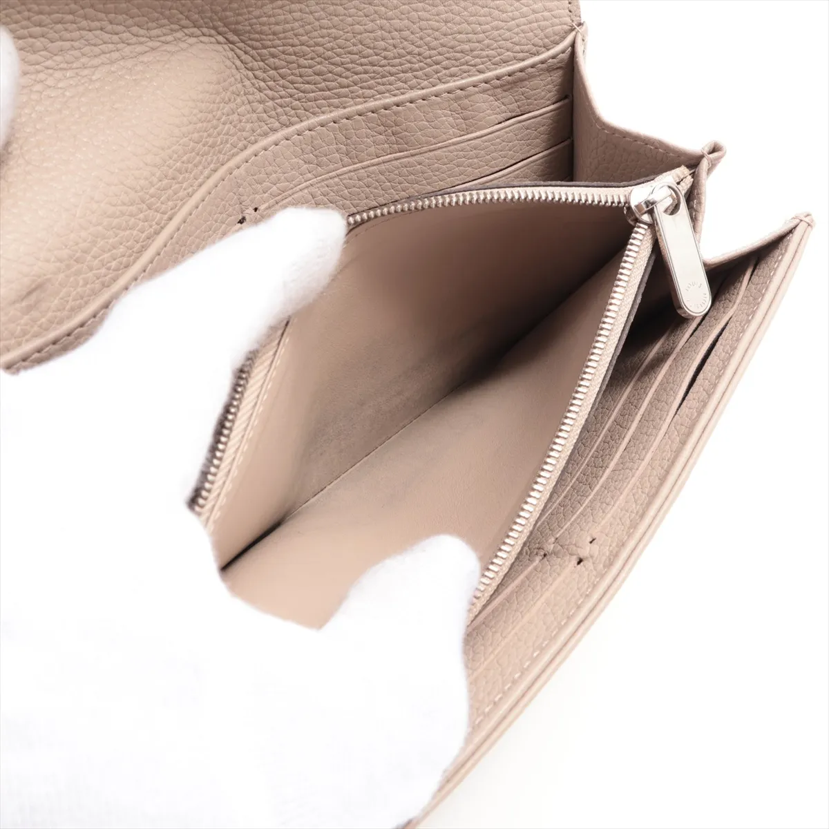 Mahina Portefeuille Iris M60144 TN2155 Galet Long Wallet with Initials — view 7