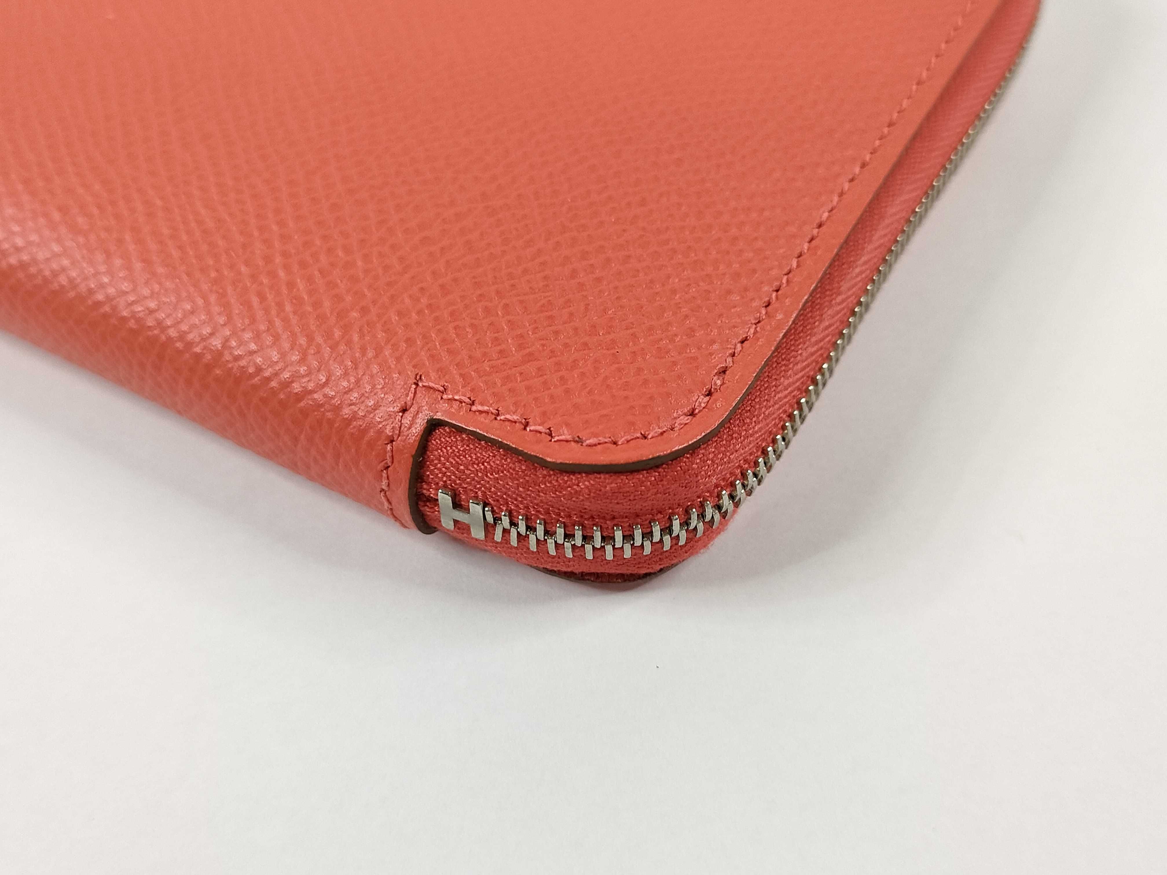 Azap Long Silk In Rose Jaipur Epsom Leather Q Stamp Hermes Unused Wallet — view 3