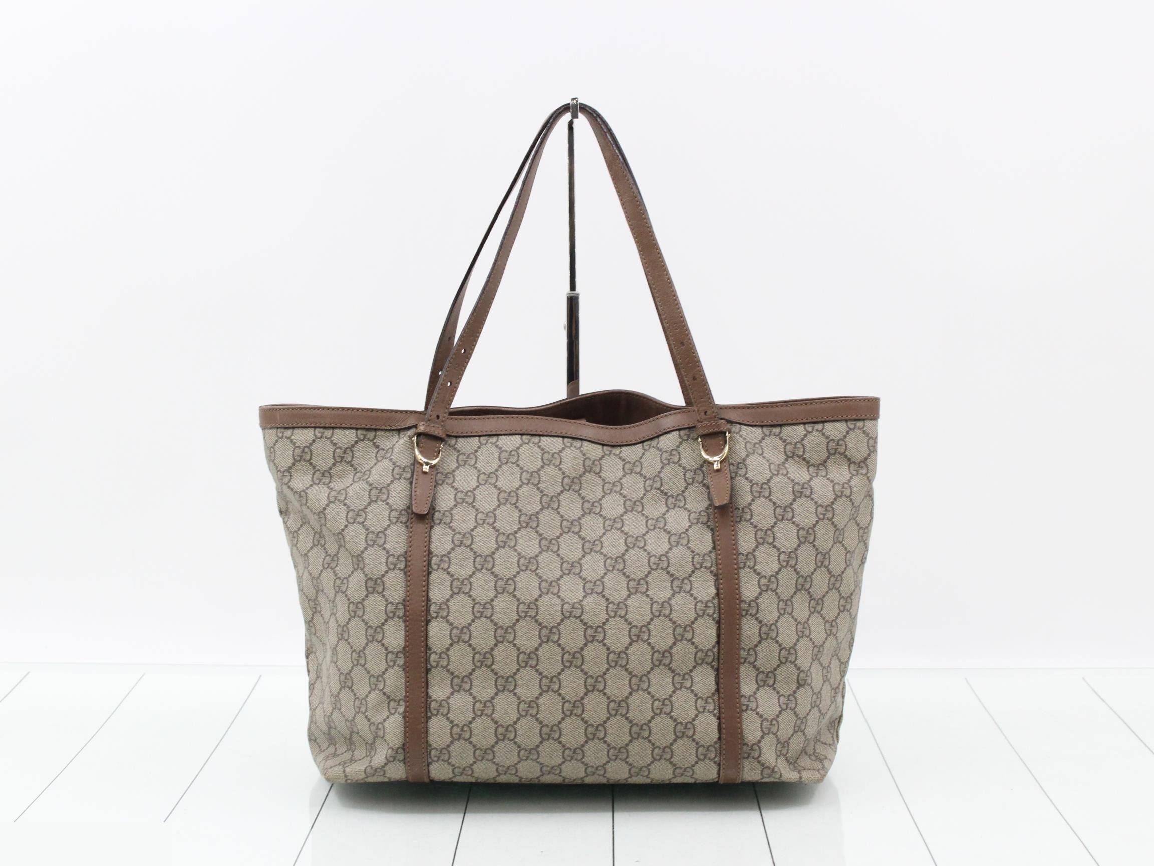 PVC material x leather, GG Plus, brown/beige, gold hardware, includes dust bag. — view 2