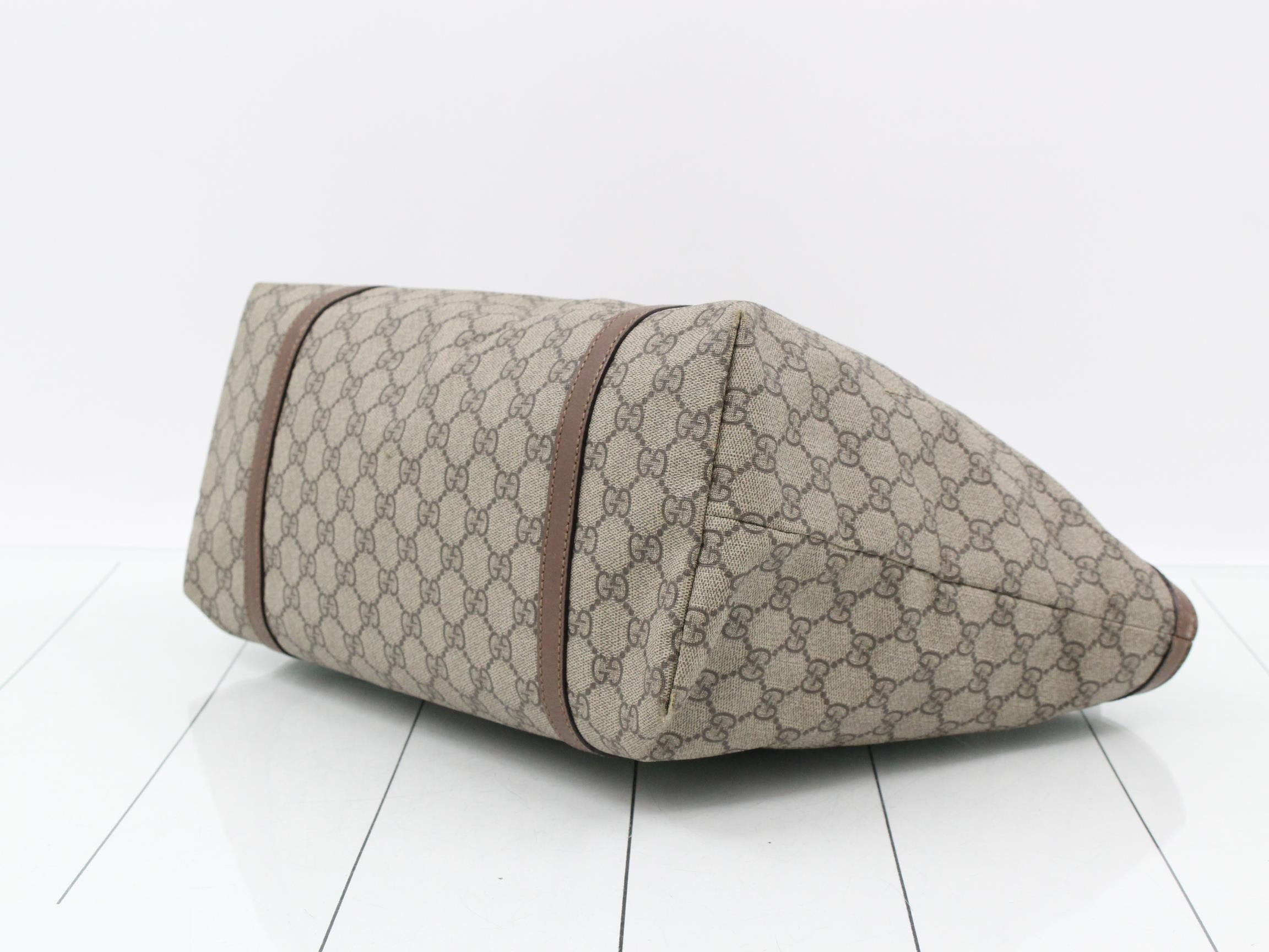 PVC material x leather, GG Plus, brown/beige, gold hardware, includes dust bag. — view 6
