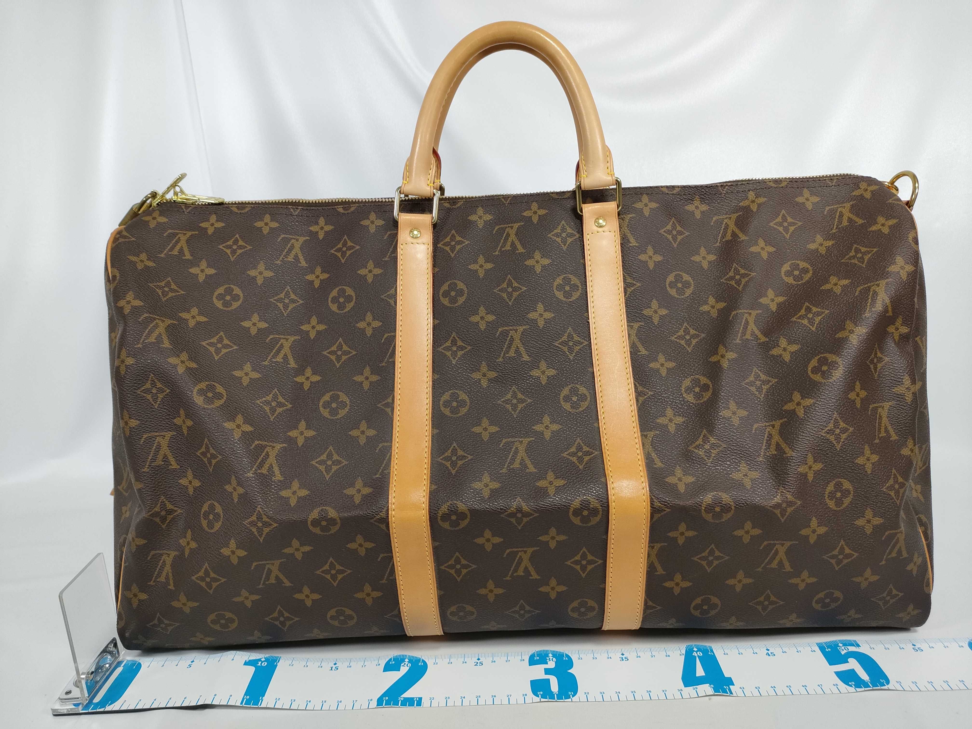 Monogram Keepall Bandoulière 60 Boston Bag with Initials — view 2