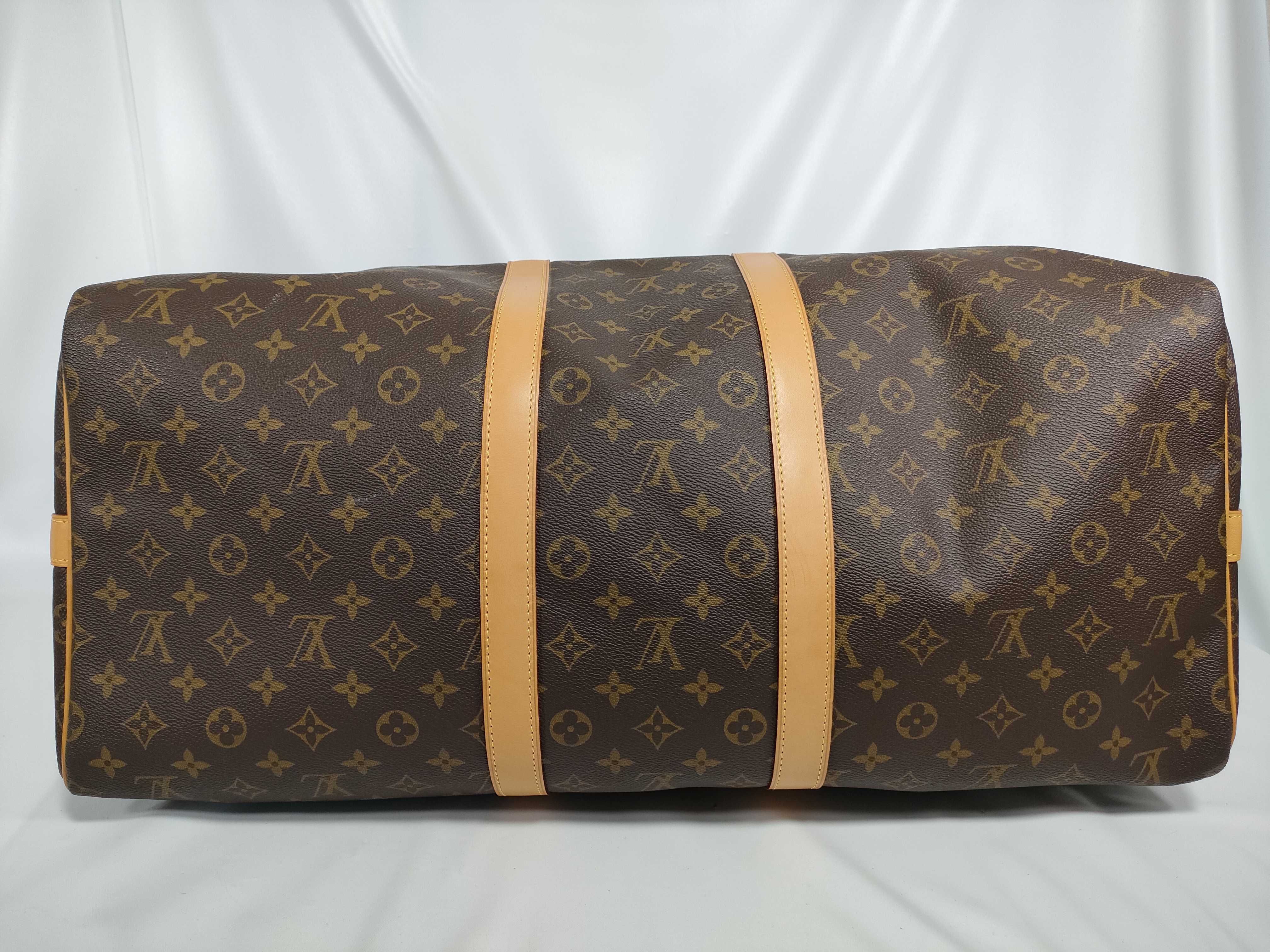 Monogram Keepall Bandoulière 60 Boston Bag with Initials — view 8