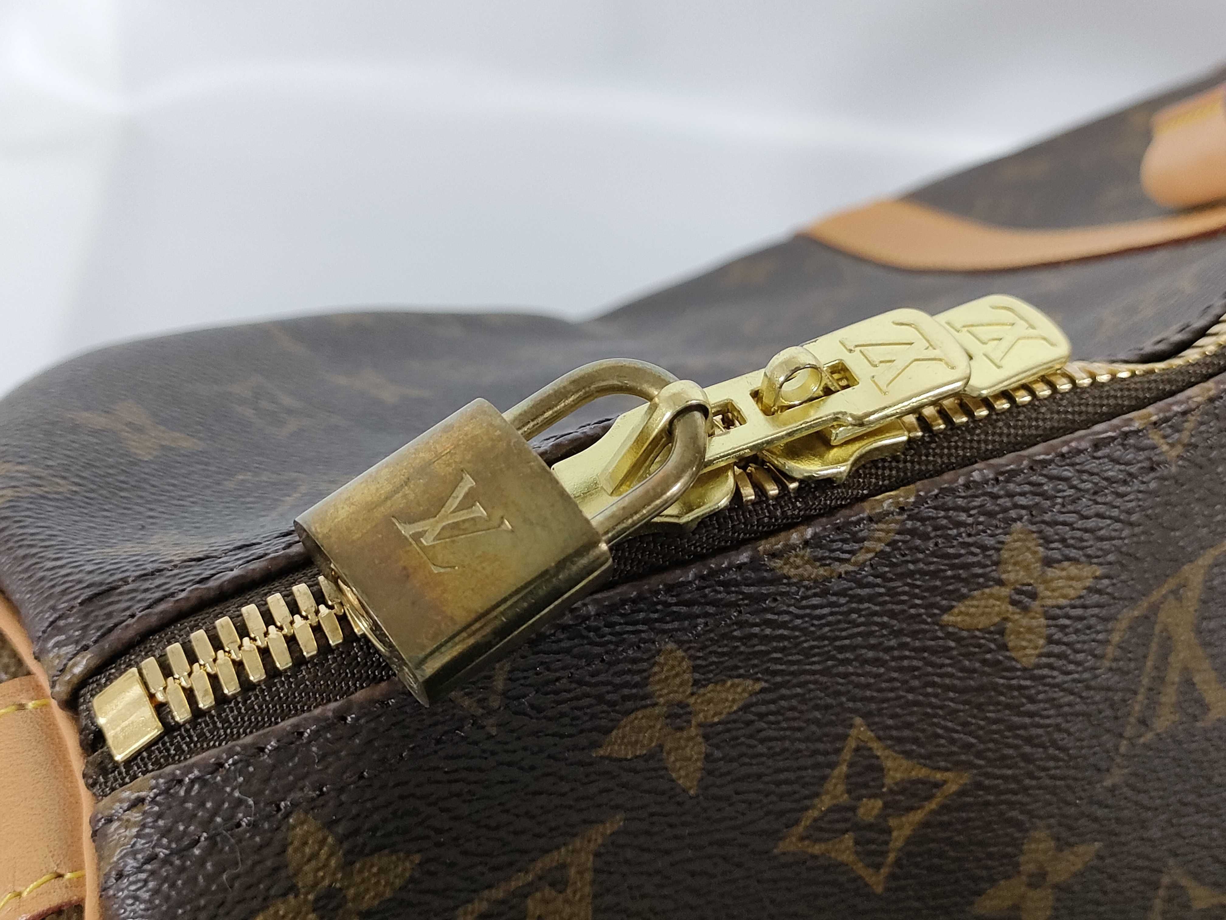 Monogram Keepall Bandoulière 60 Boston Bag with Initials — view 10
