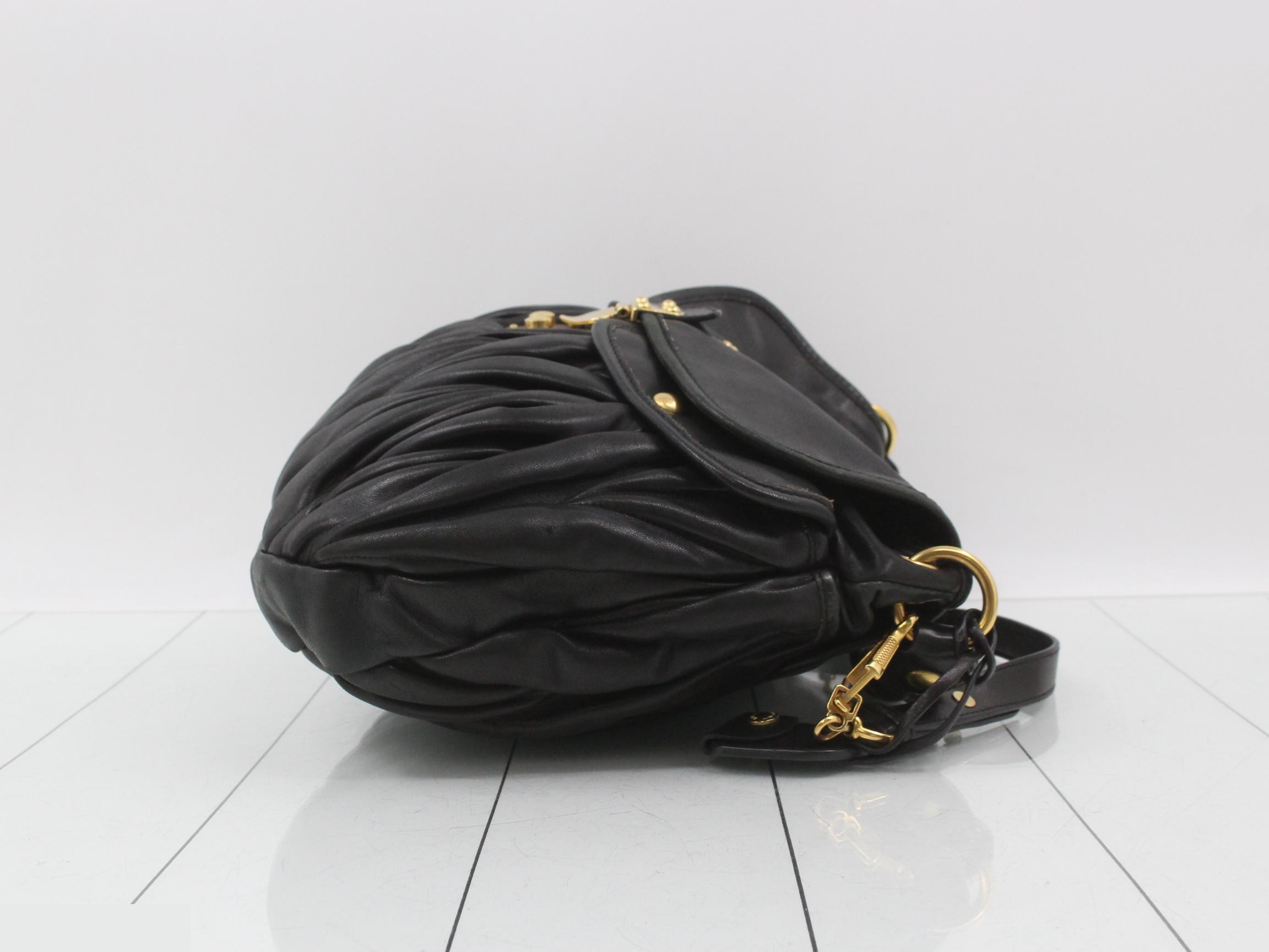 Matelassé Shoulder Bag, Black — view 3