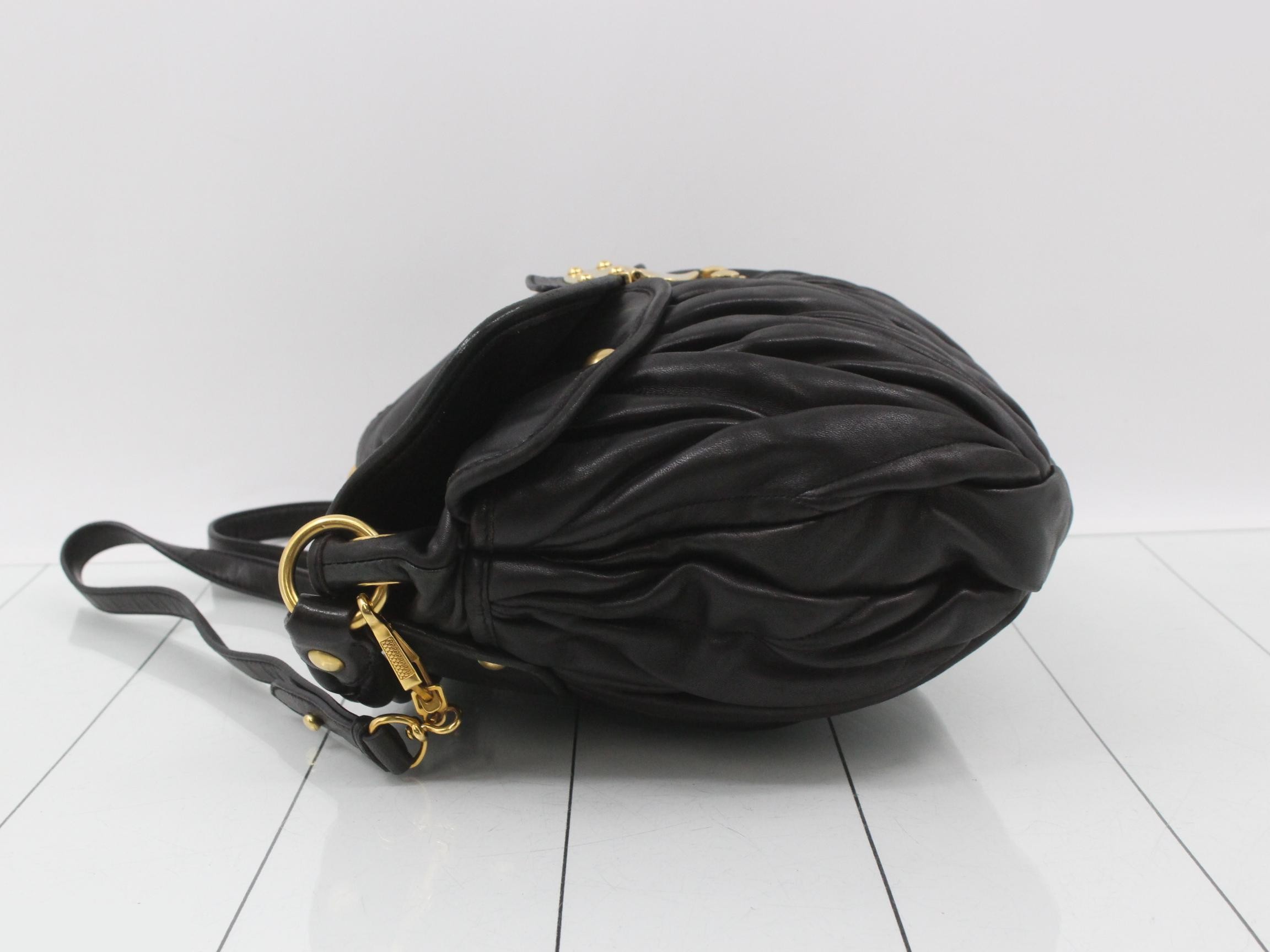 Matelassé Shoulder Bag, Black — view 4
