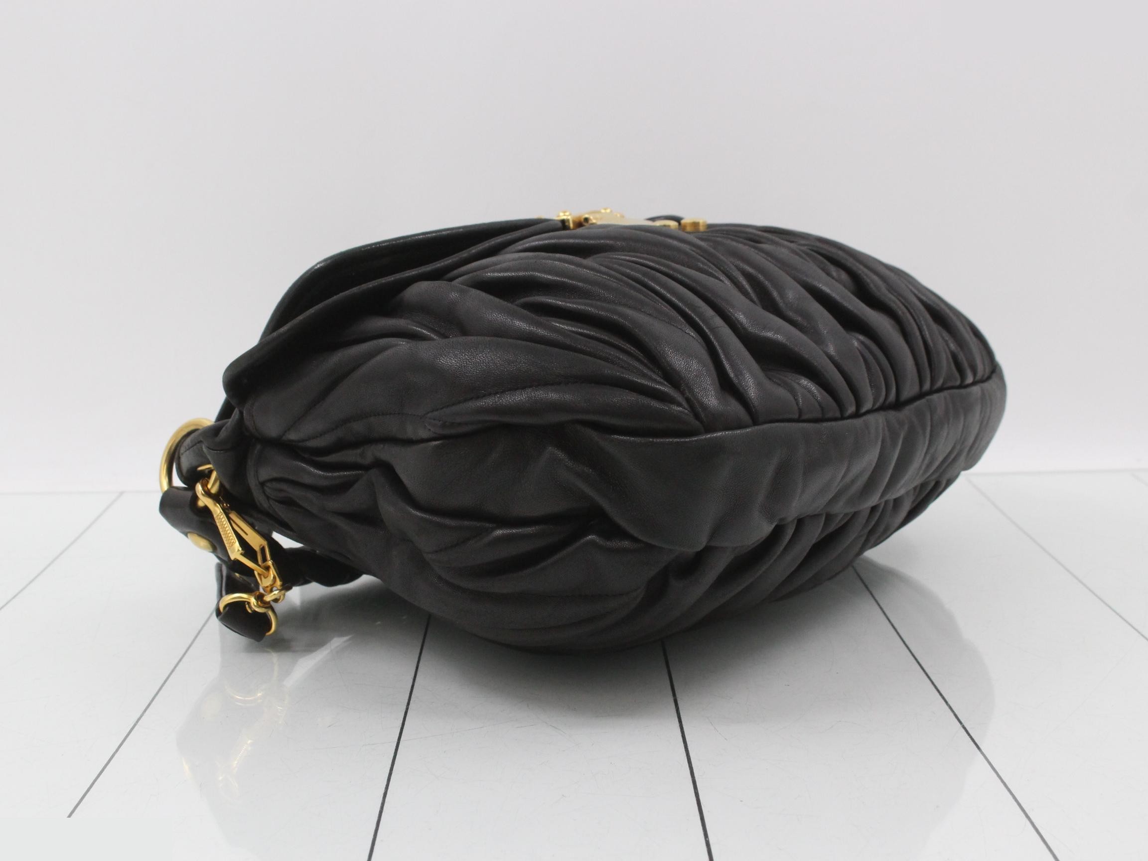 Matelassé Shoulder Bag, Black — view 5