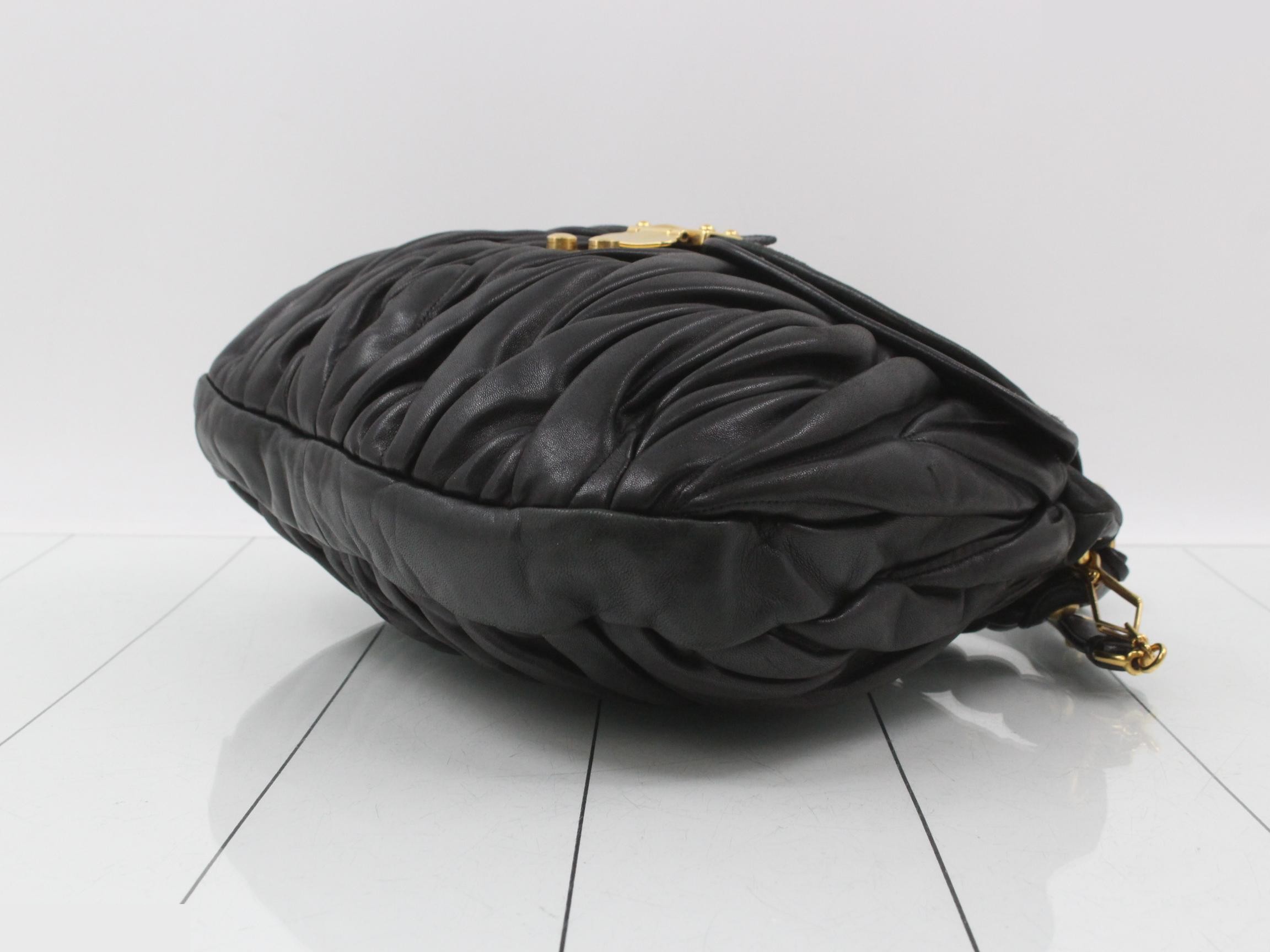 Matelassé Shoulder Bag, Black — view 6
