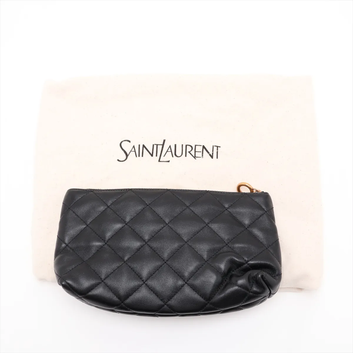 Leather Tote Bag, Black — view 12