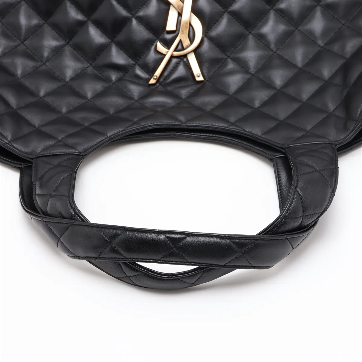 Leather Tote Bag, Black — view 5