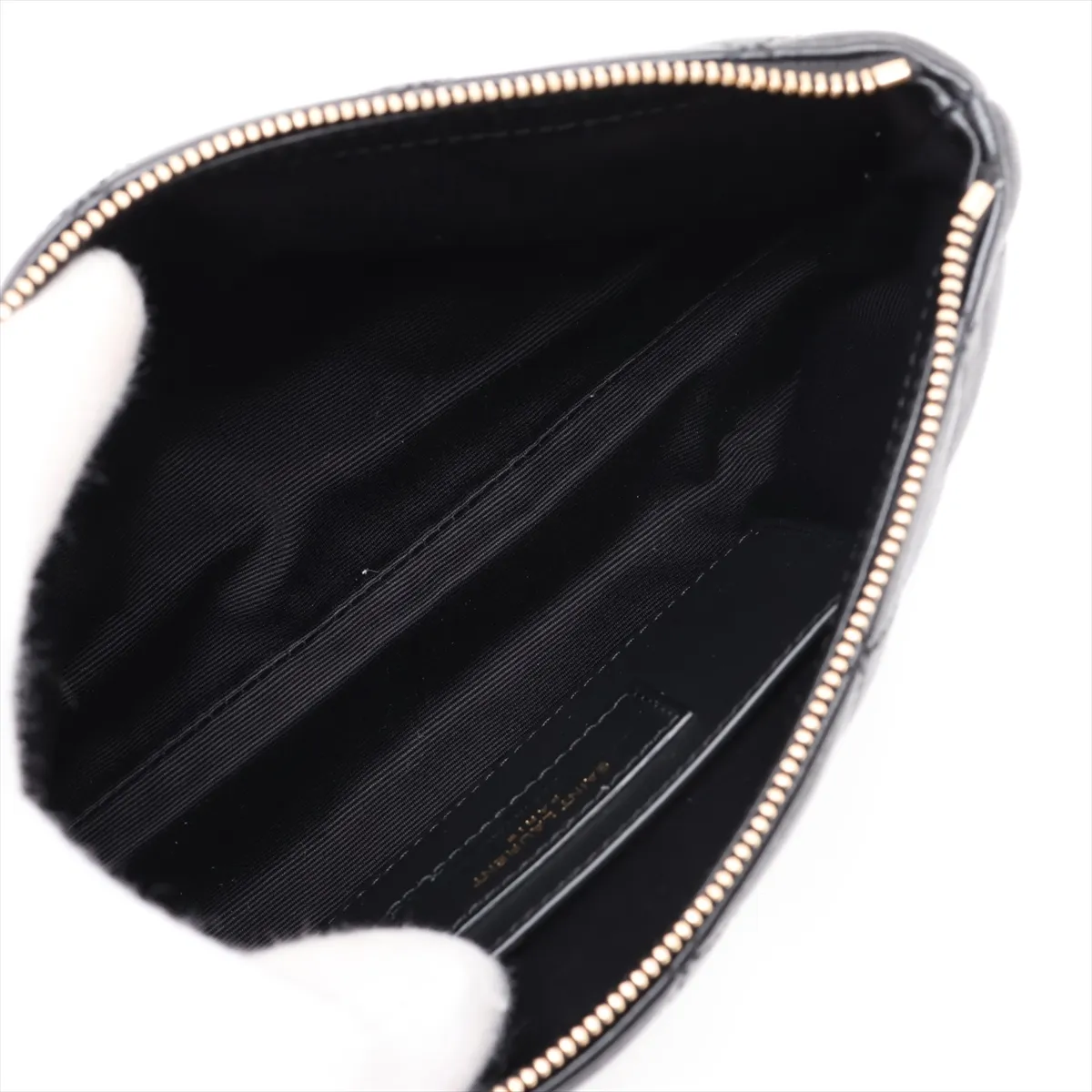 Leather Tote Bag, Black — view 9