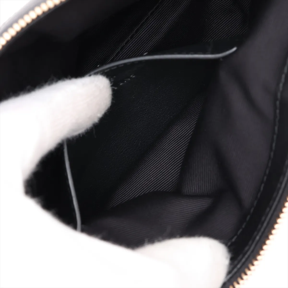 Leather Tote Bag, Black — view 10