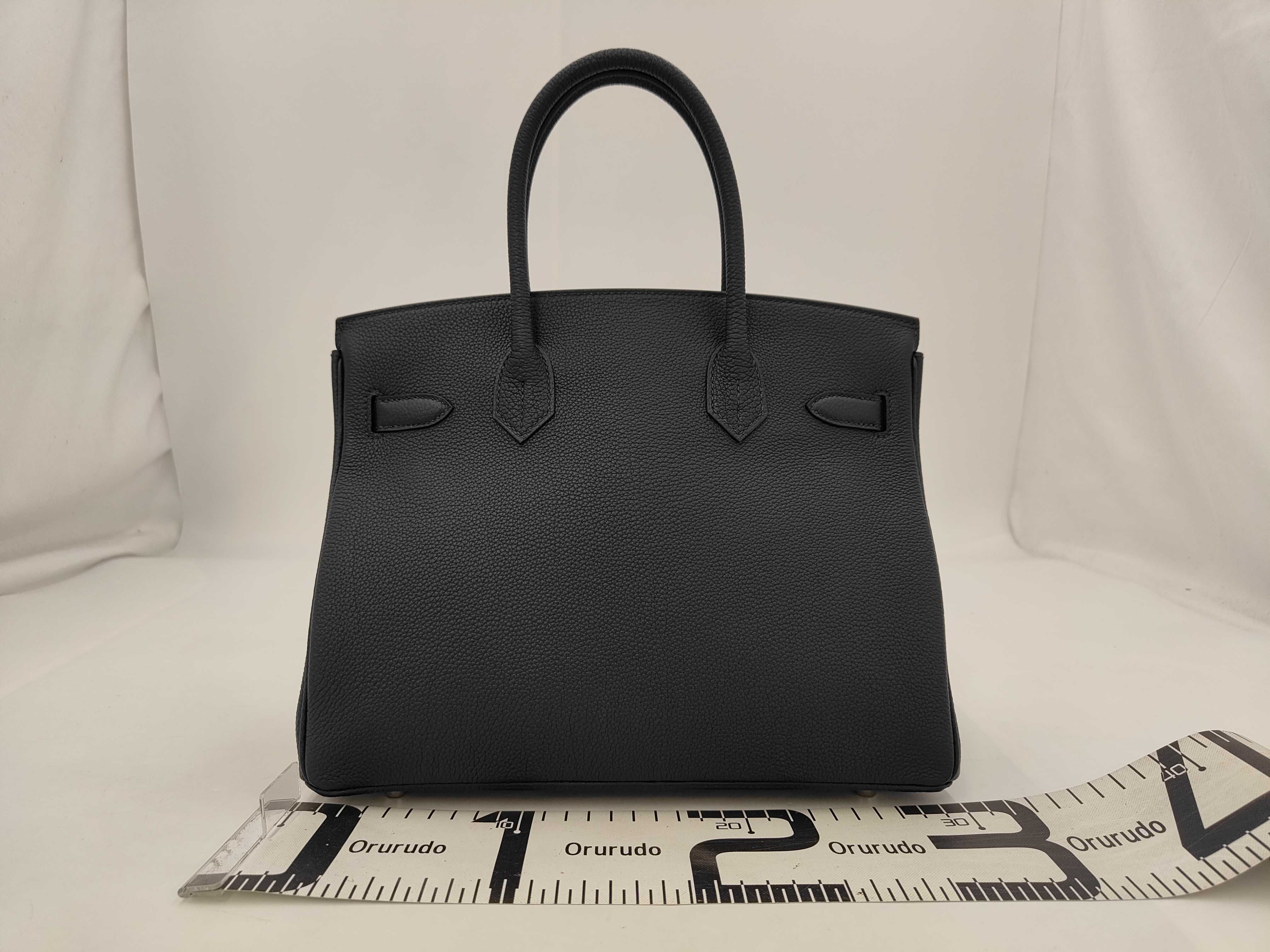 Birkin 30 Blue Nuit Silver Hardware K Stamp Handbag — view 2