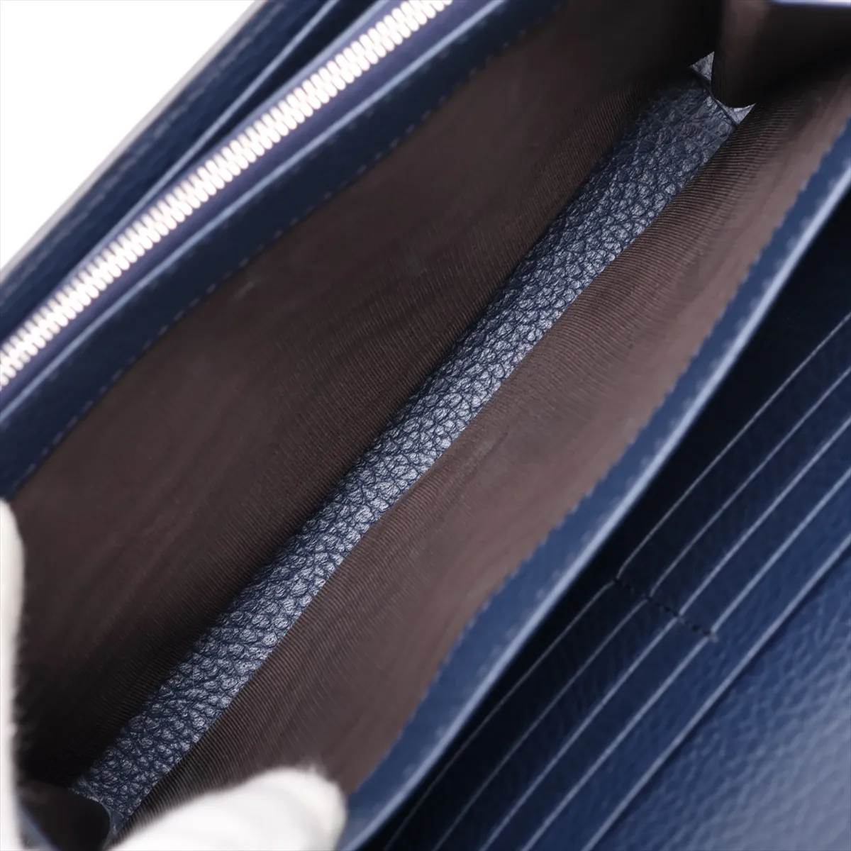 Dionysus Leather Chain Wallet, Navy, 401231 — view 7